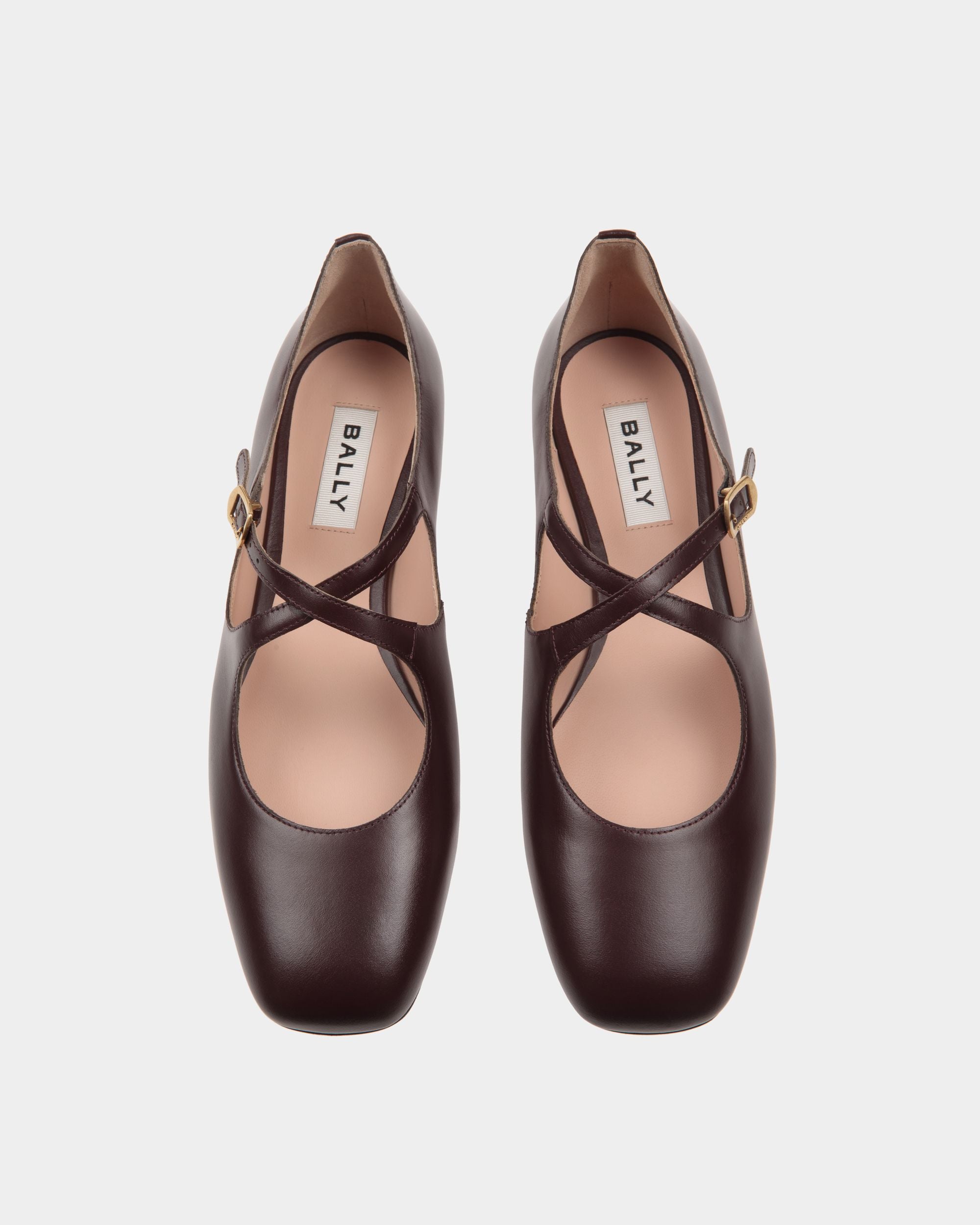 Ballerina Ballyrina In Pelle Bordeaux Scuro - Donna - Bally - 05
