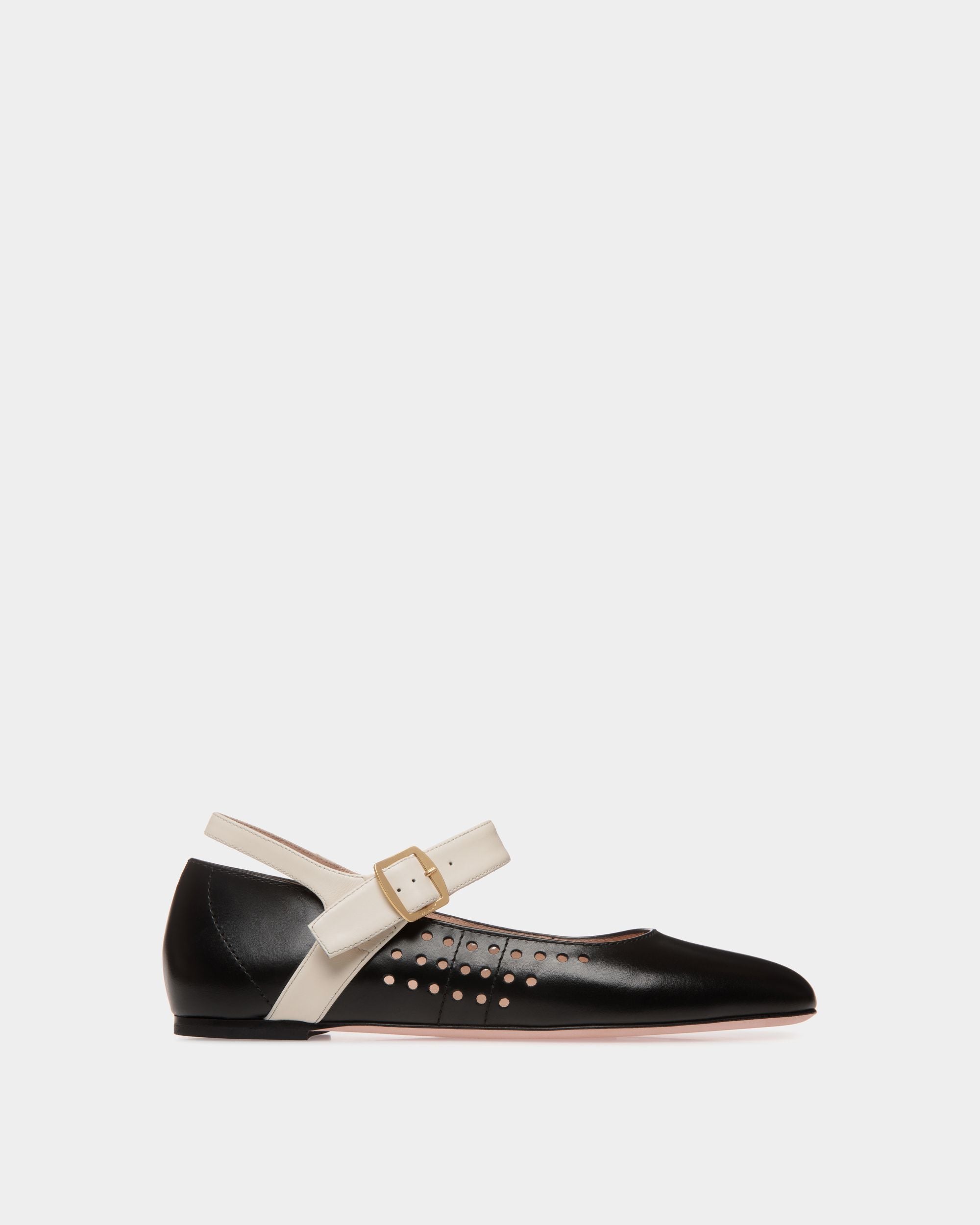 Ballerina Ballyrina In Pelle Bianca E Nera - Donna - Bally - 01