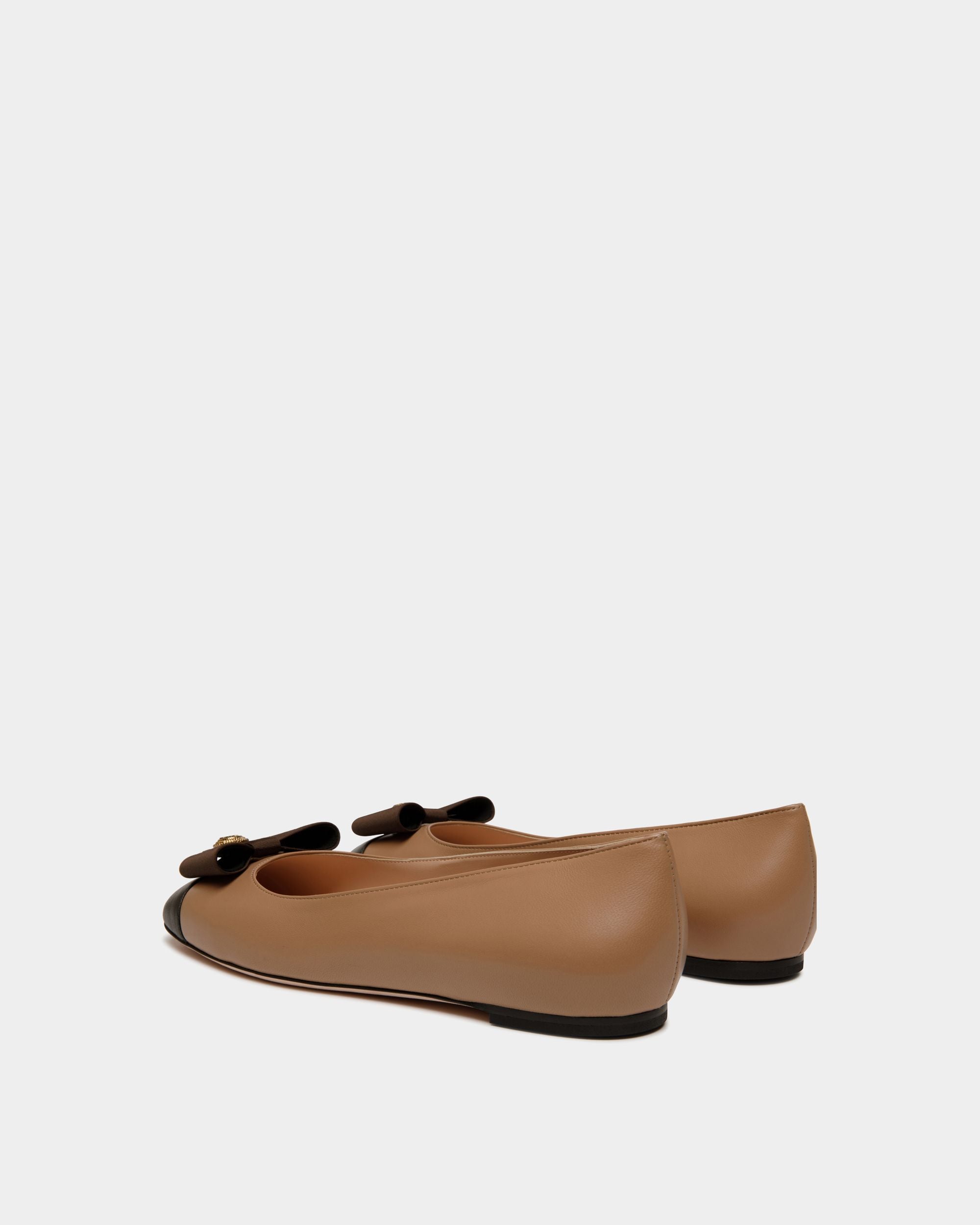 Ballerina B-Bow In Pelle Praline Beige - Donna - Bally - 04