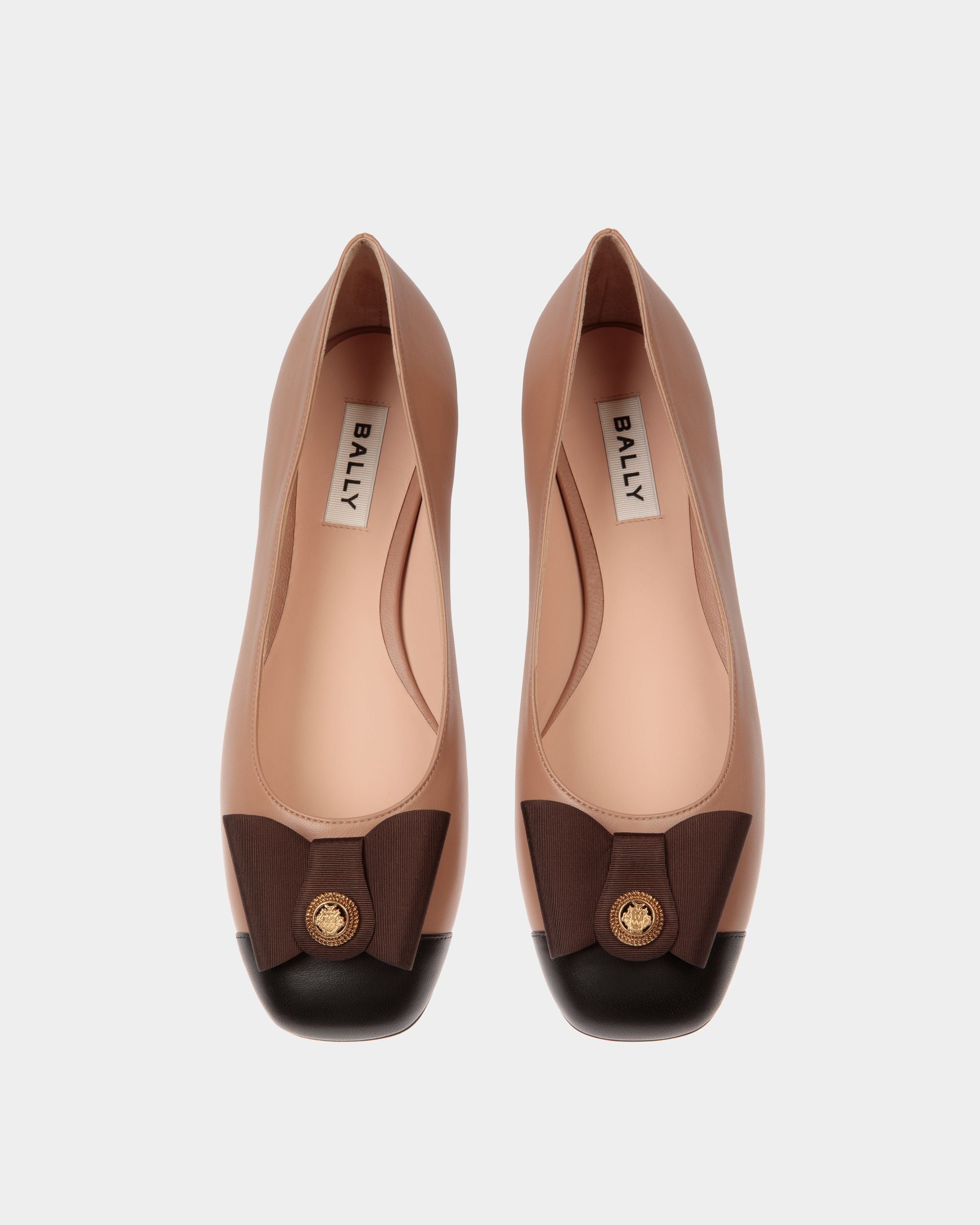 Ballerina B-Bow In Pelle Praline Beige - Donna - Bally - 05