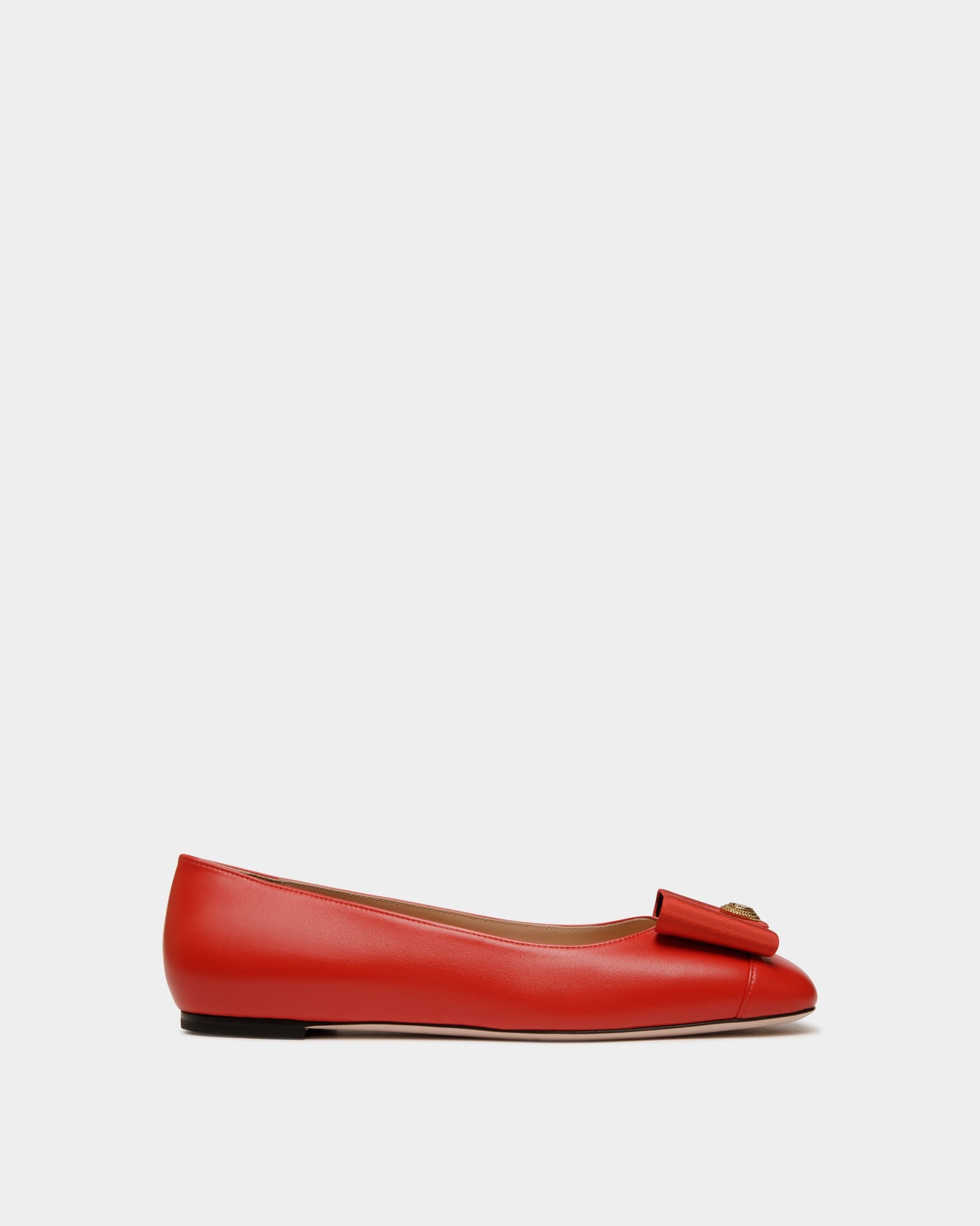 Ballerina B-Bow In Pelle Rossa - Donna - Bally - 01