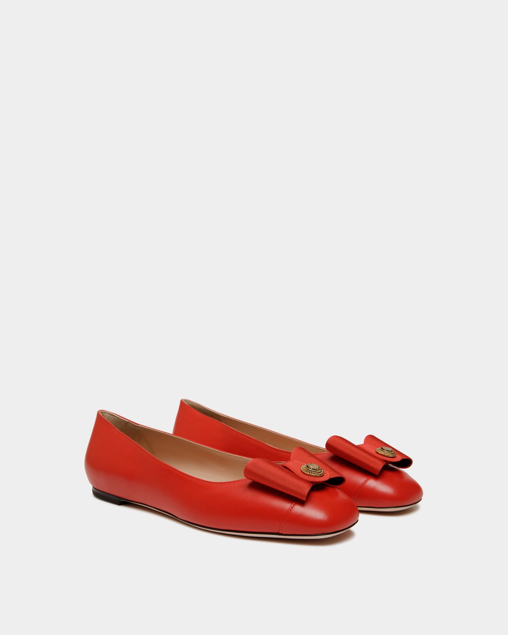 Ballerina B-Bow In Pelle Rossa - Donna - Bally - 03