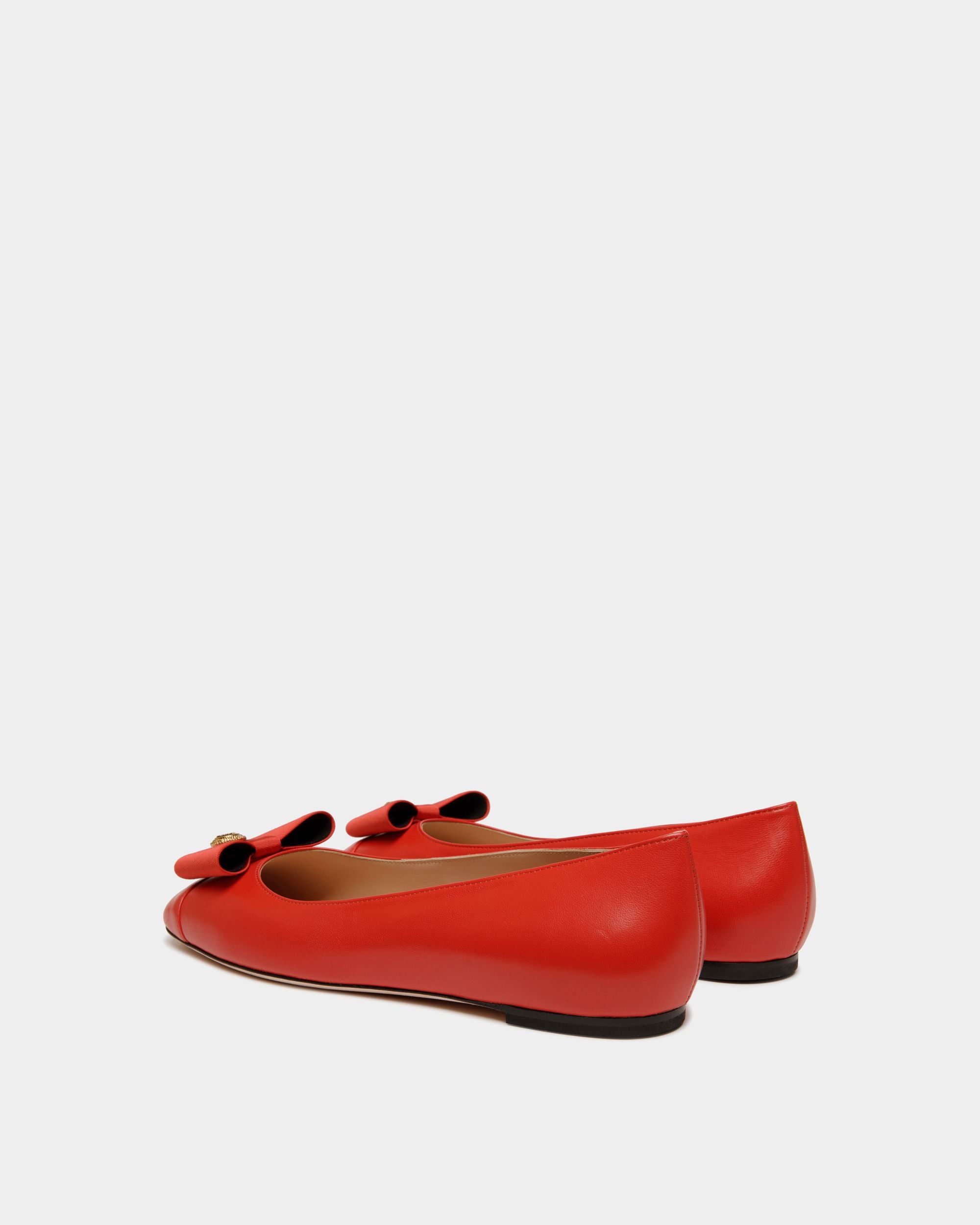 Ballerina B-Bow In Pelle Rossa - Donna - Bally - 04