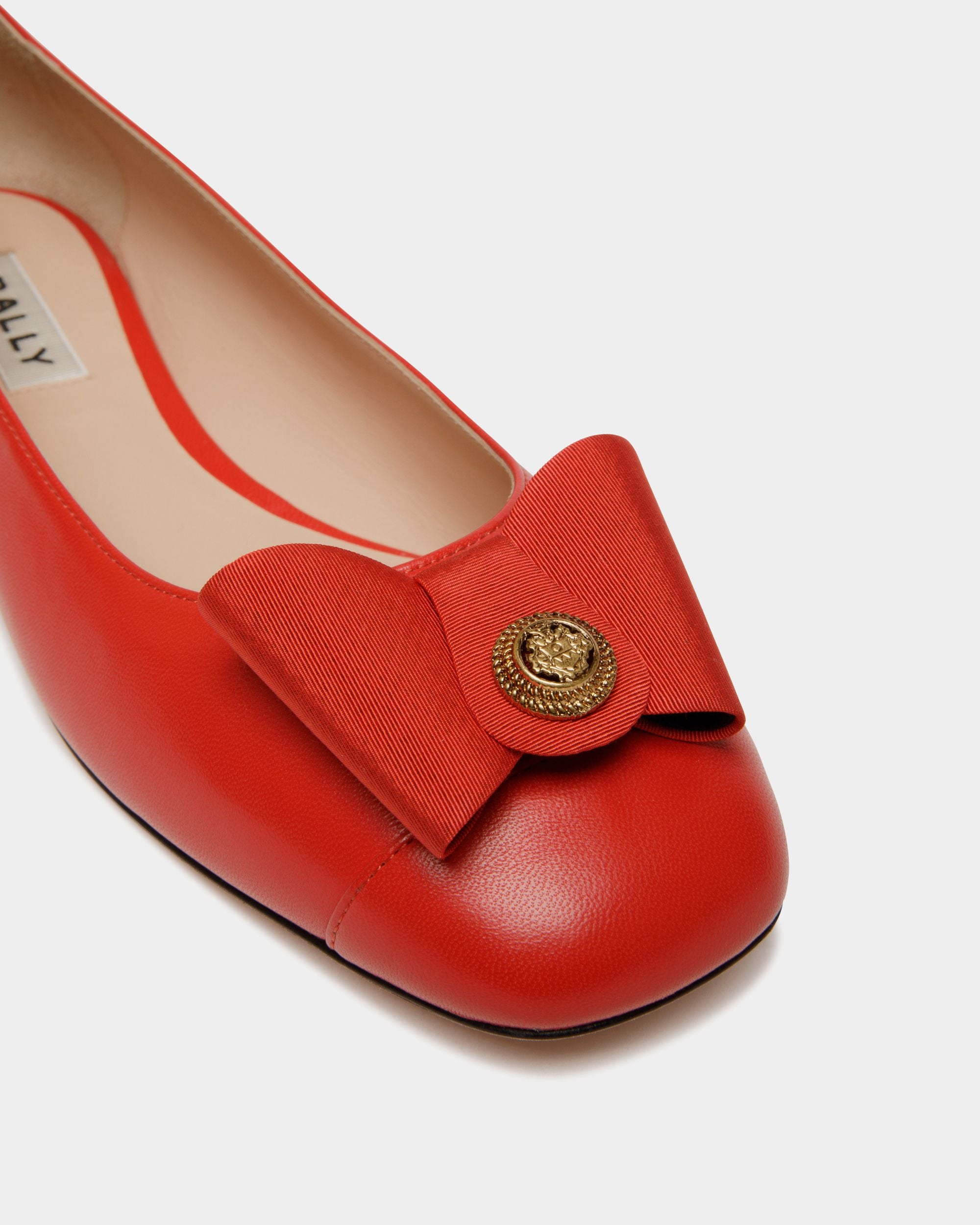 Ballerina B-Bow In Pelle Rossa - Donna - Bally - 06