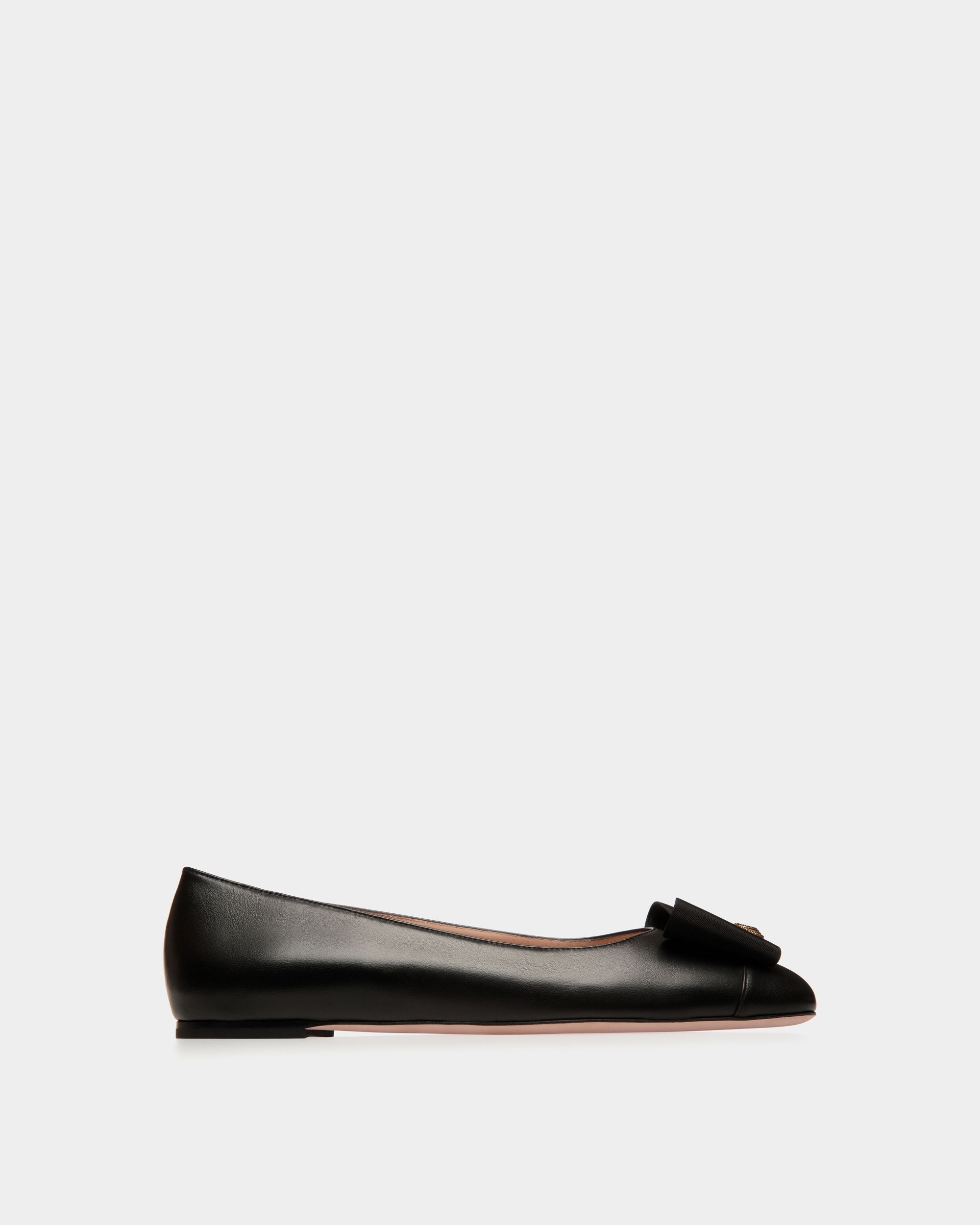Ballerina B-Bow In Pelle Nera - Donna - Bally - 01