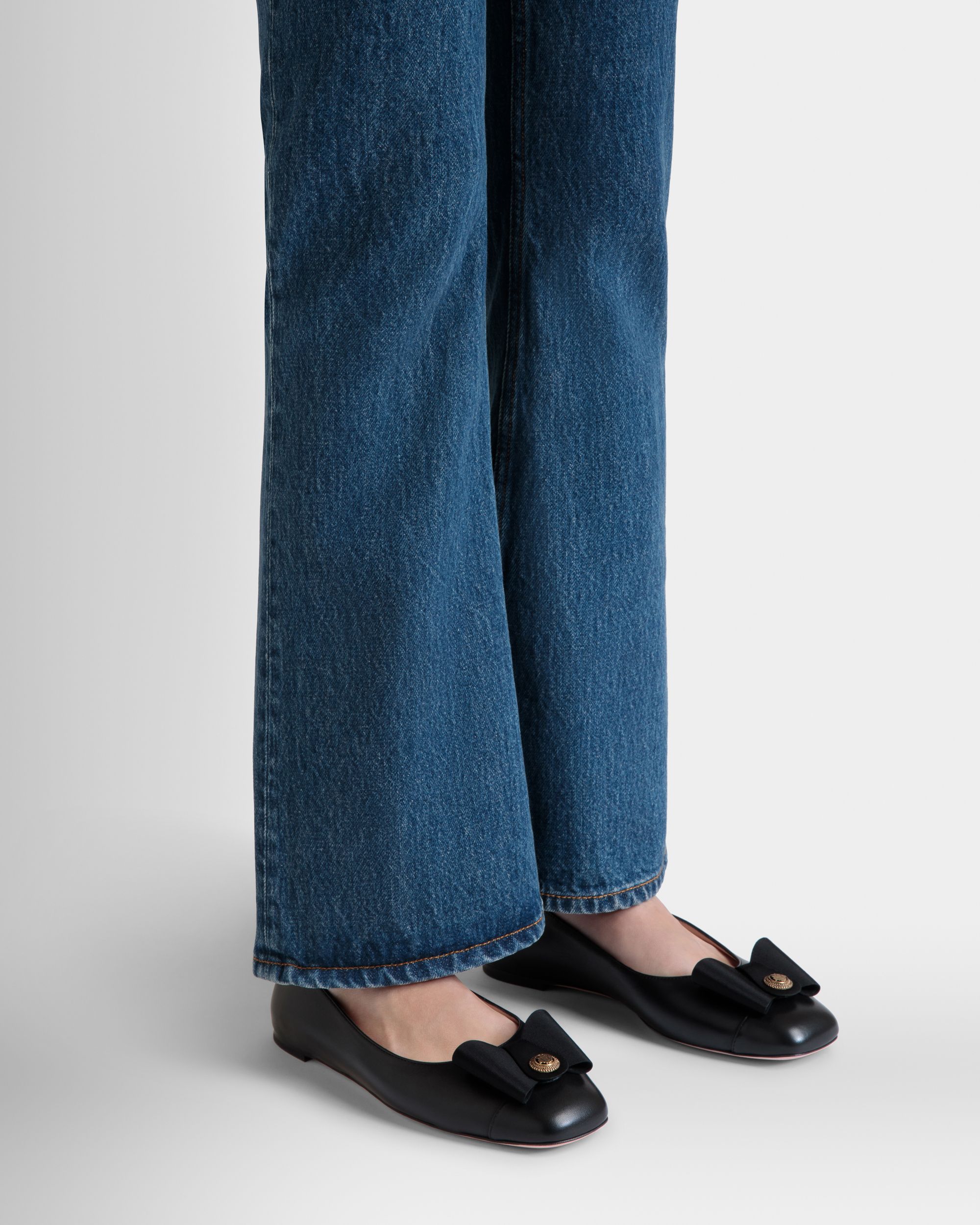 Ballerina B-Bow In Pelle Nera - Donna - Bally - 02