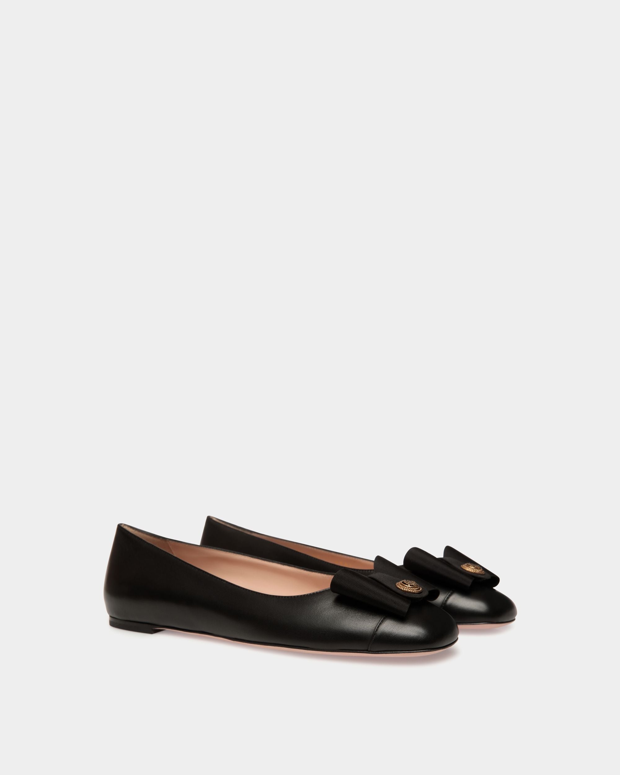 Ballerina B-Bow In Pelle Nera - Donna - Bally - 03