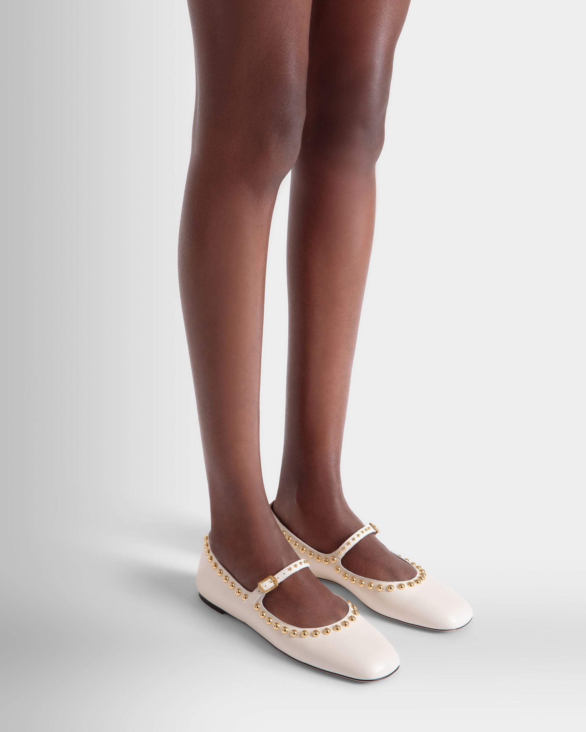 Ballerina Ballyrina In Pelle Color Avorio - Donna - Bally - 02