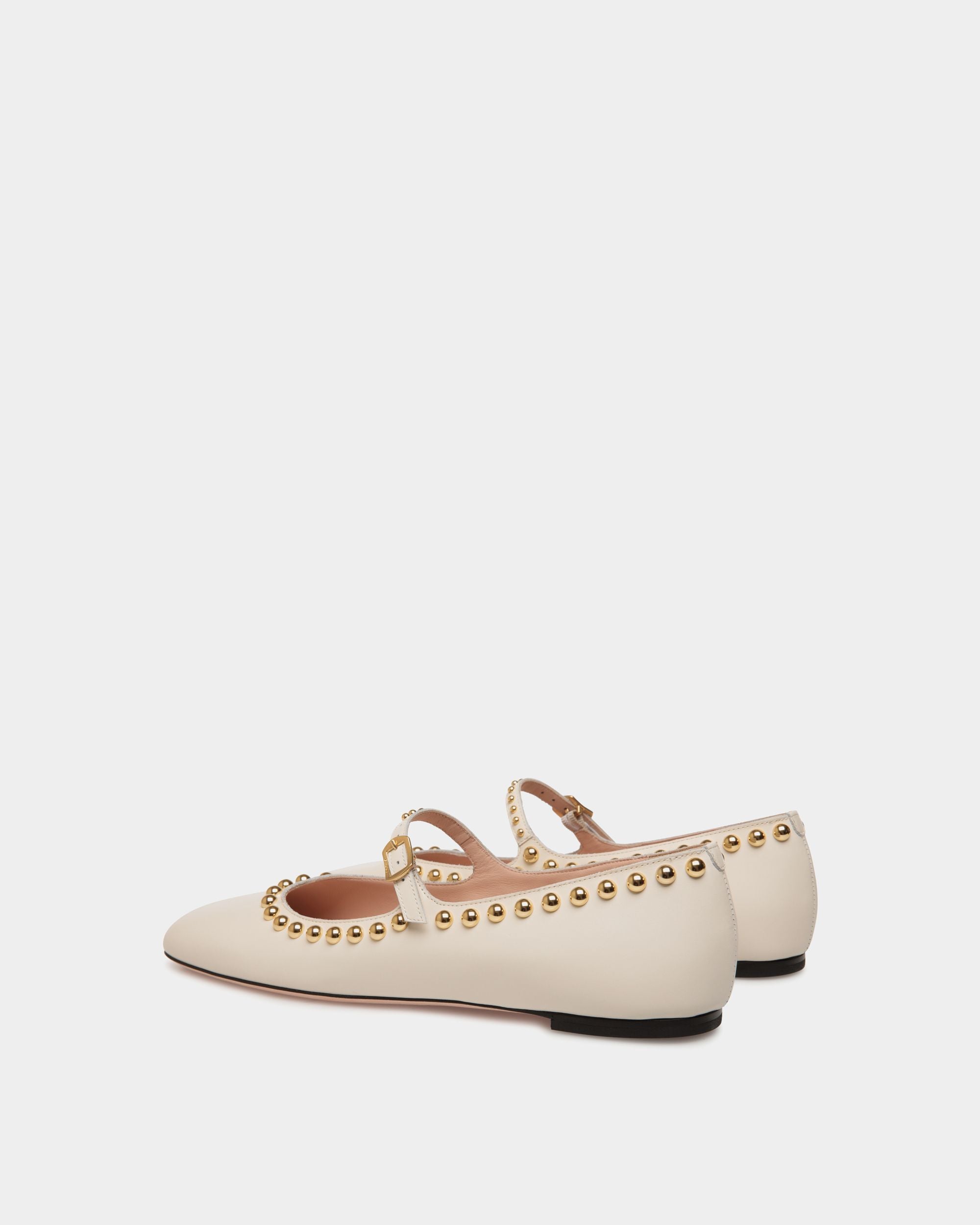 Ballerina Ballyrina In Pelle Color Avorio - Donna - Bally - 04