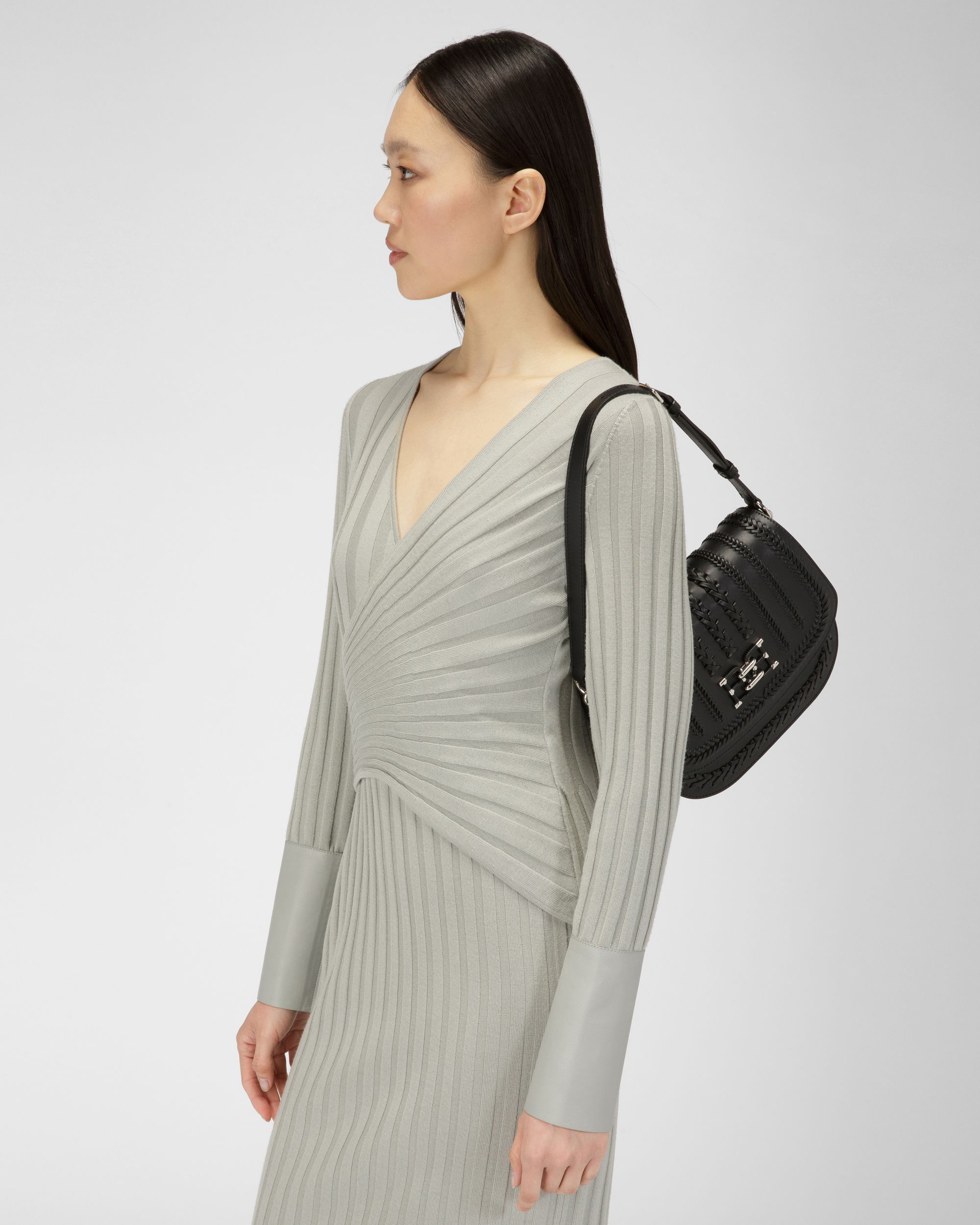 Beckie Borsa A Tracolla In Pelle Nera - Donna - Bally - 02