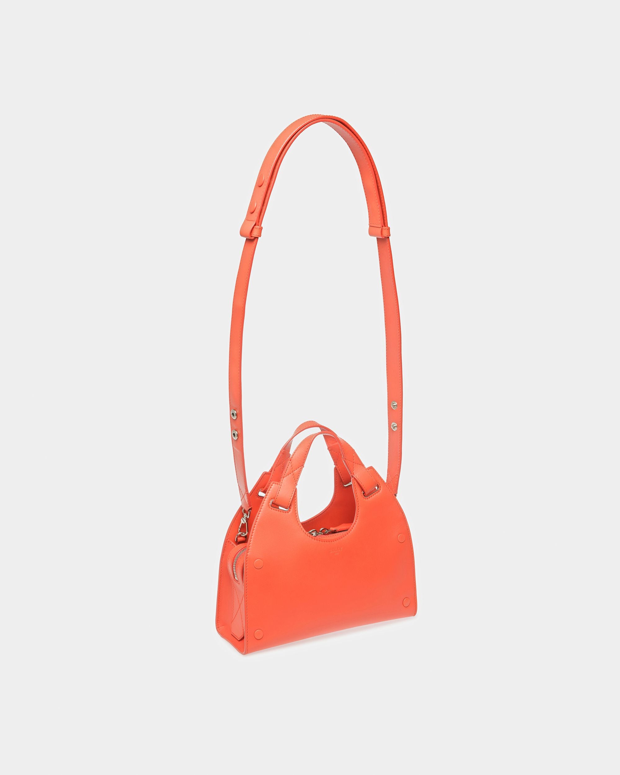 Ahres S Borsa A Tracolla In Pelle Arancione - Donna - Bally - 06