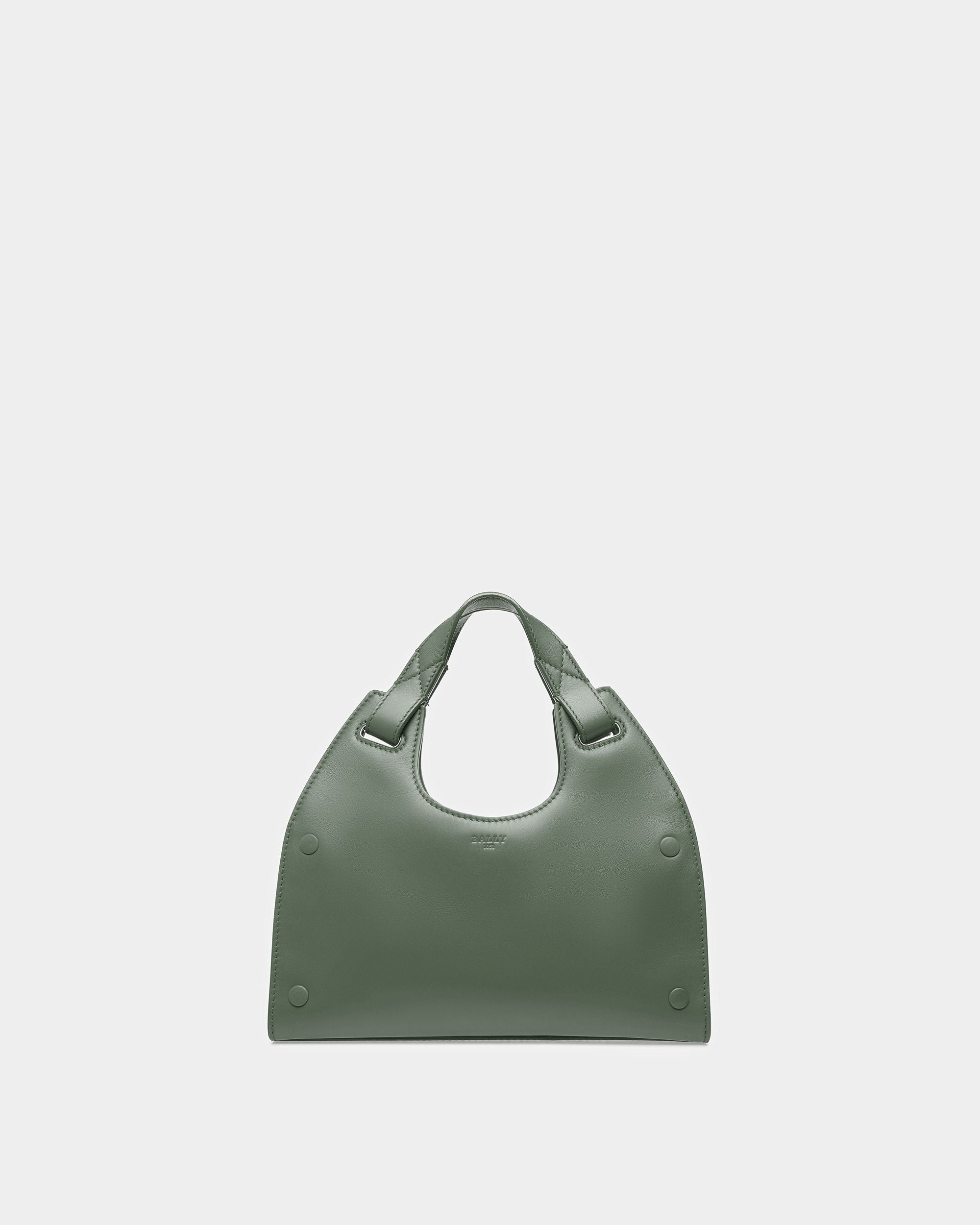 Ahres Small Borsa A Spalla In Pelle Verde Salvia - Donna - Bally - 01