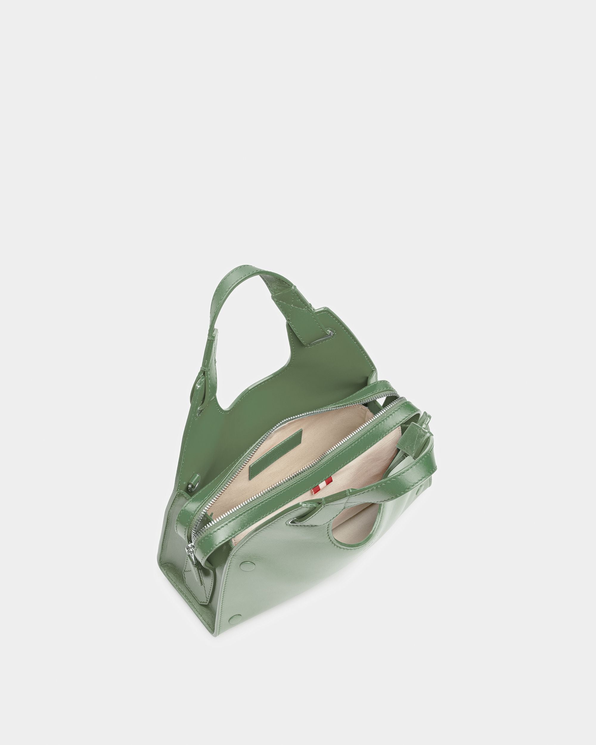 Ahres Small Borsa A Spalla In Pelle Verde Salvia - Donna - Bally - 02