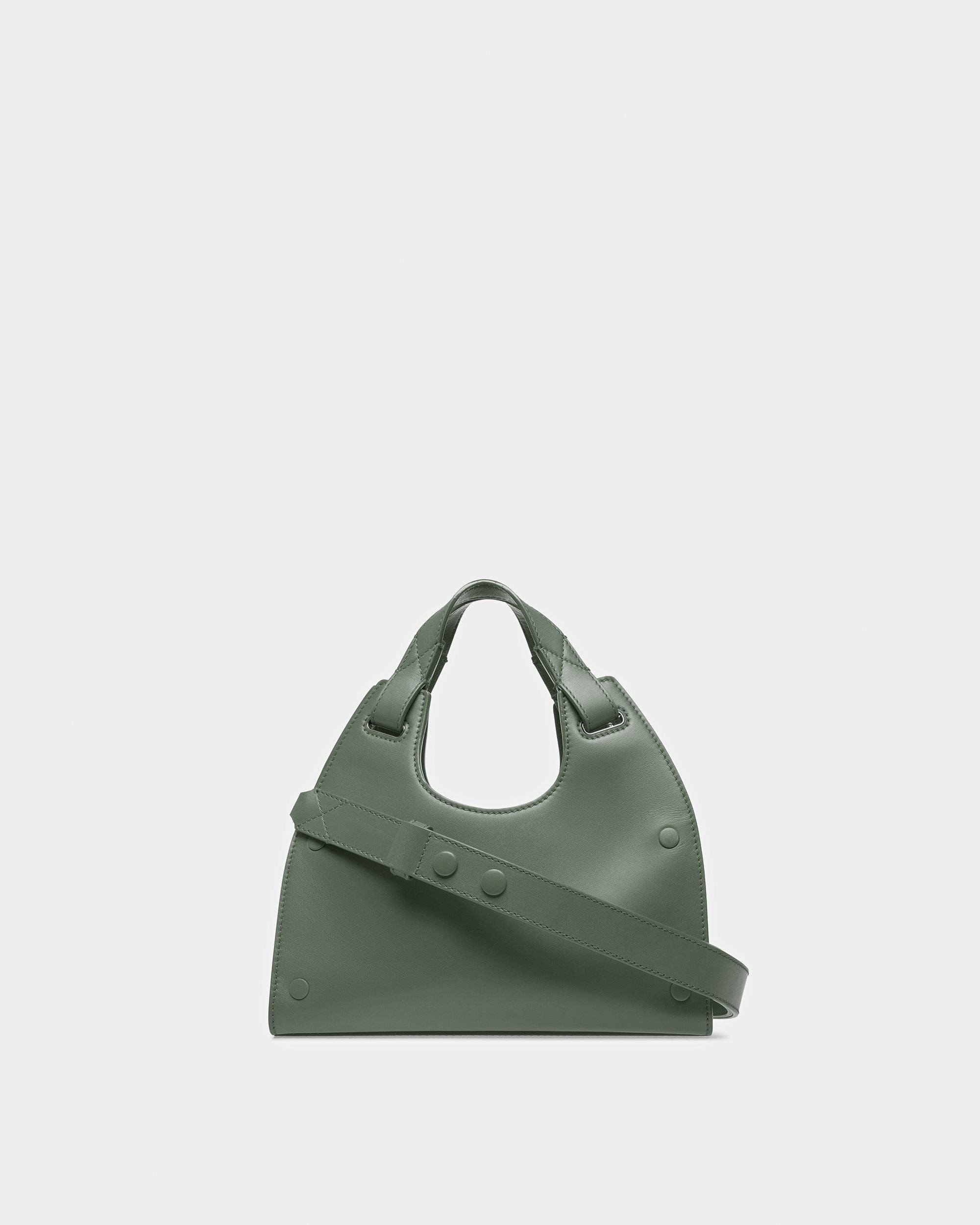 Ahres Small Borsa A Spalla In Pelle Verde Salvia - Donna - Bally - 04