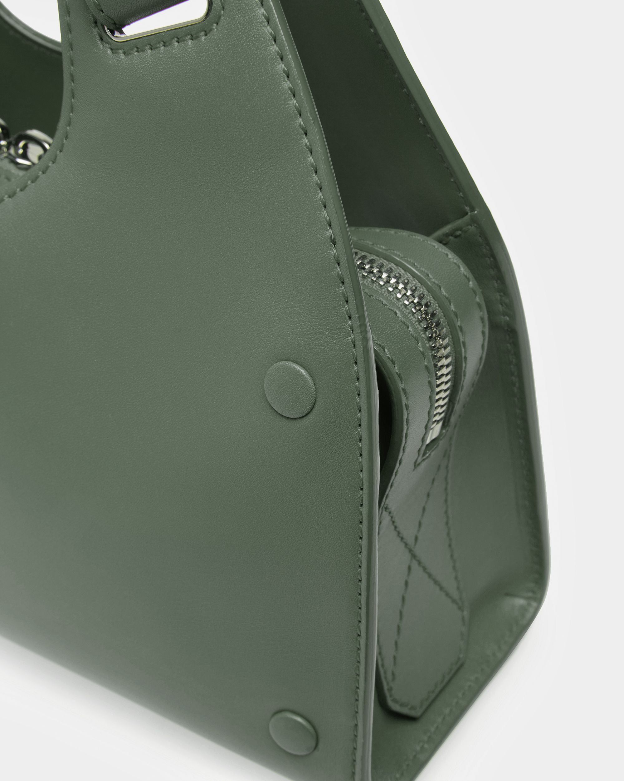 Ahres Small Borsa A Spalla In Pelle Verde Salvia - Donna - Bally - 05