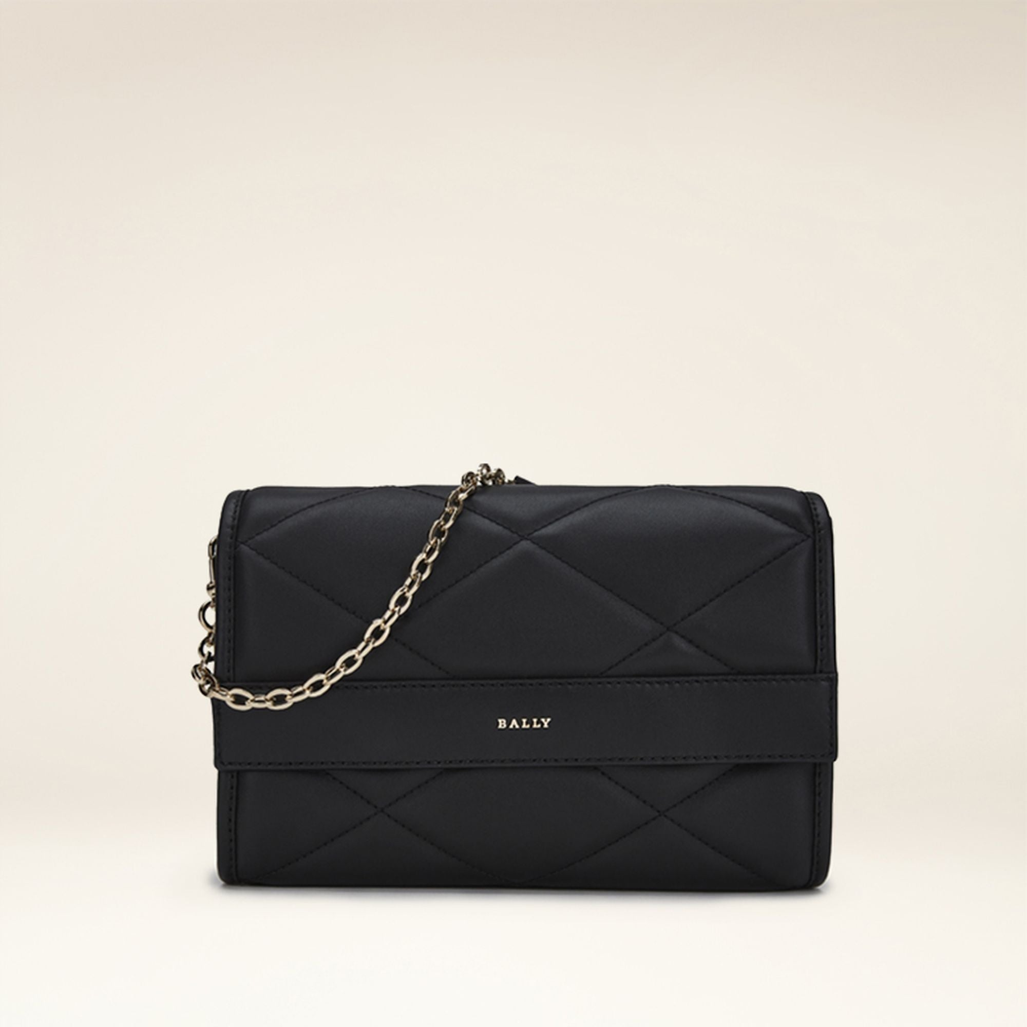 Borsa A Tracolla In Pelle Nera - Donna - Bally - 01