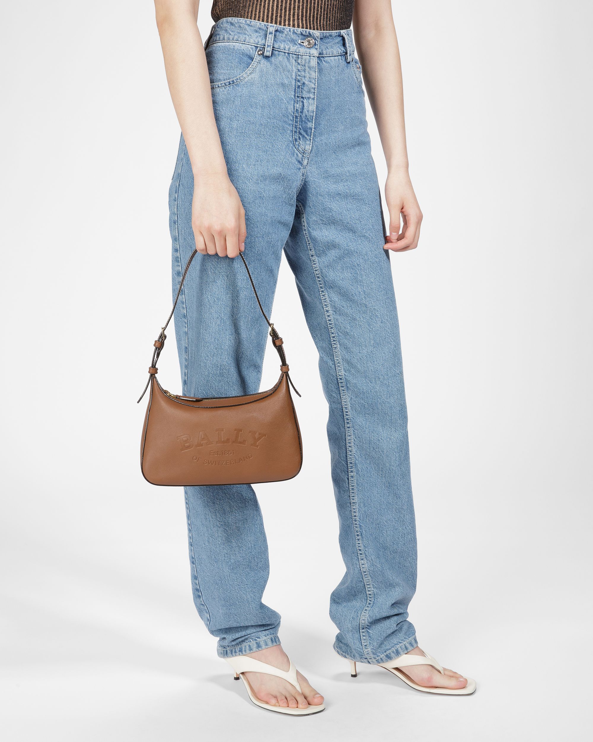 Coralye Borsa A Tracolla In Pelle Marrone - Donna - Bally - 08