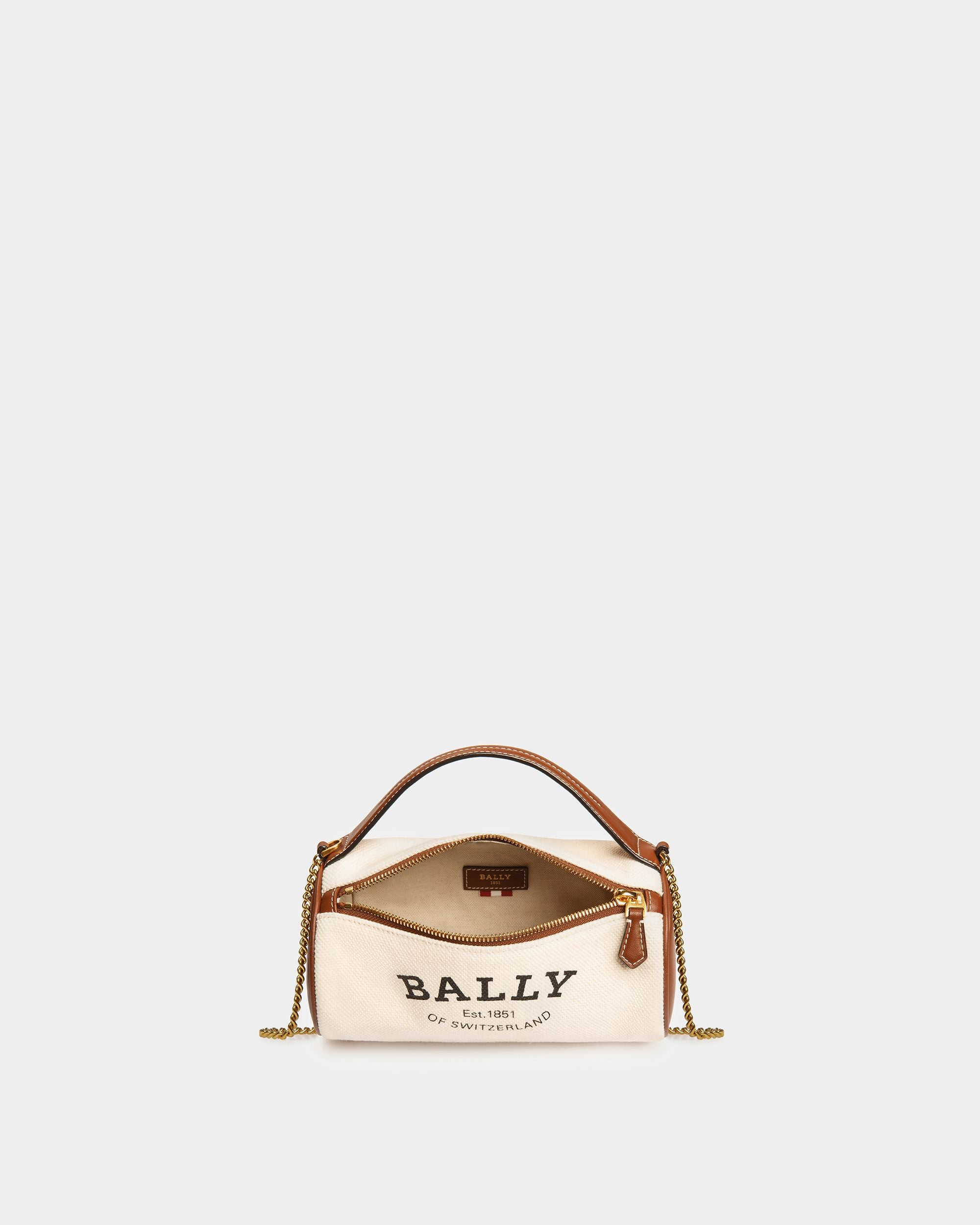 Calyn Borsa A Tracolla In Tessuto Color Naturale - Donna - Bally - 04