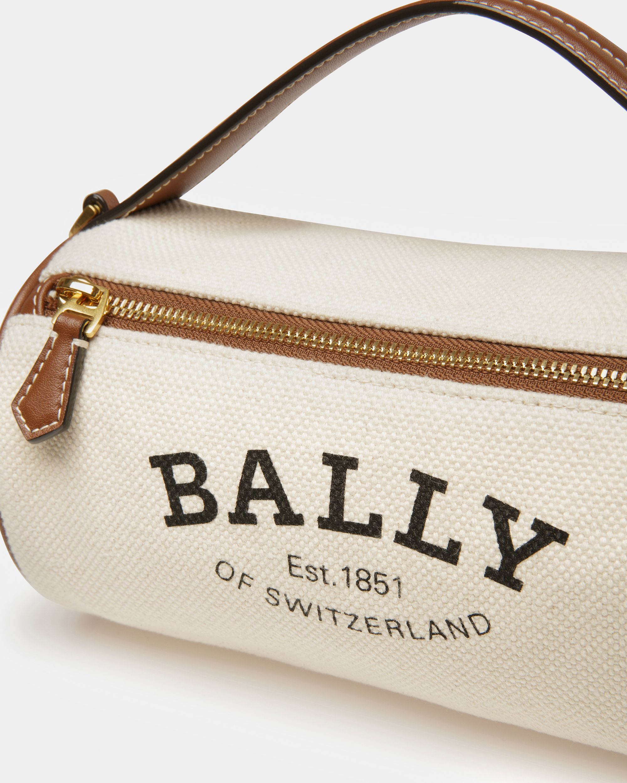 Calyn Borsa A Tracolla In Tessuto Color Naturale - Donna - Bally - 05