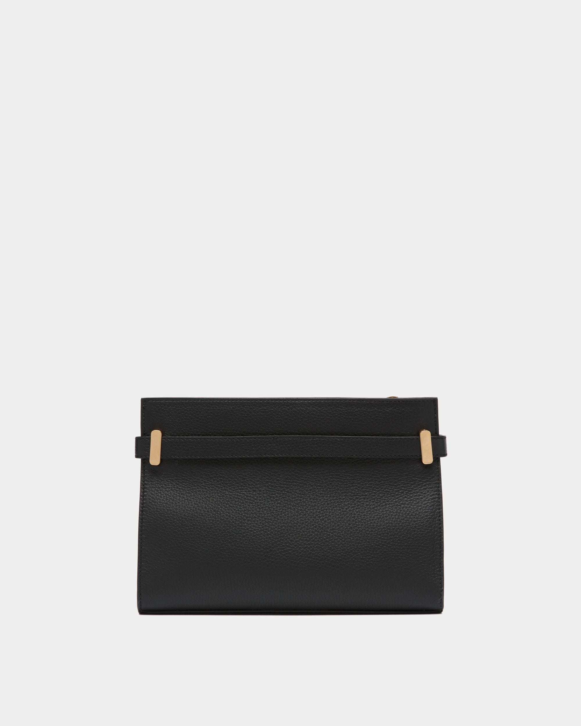 Borsa A Spalla Carriage In Pelle Zigrinata Nera - Donna - Bally - 03