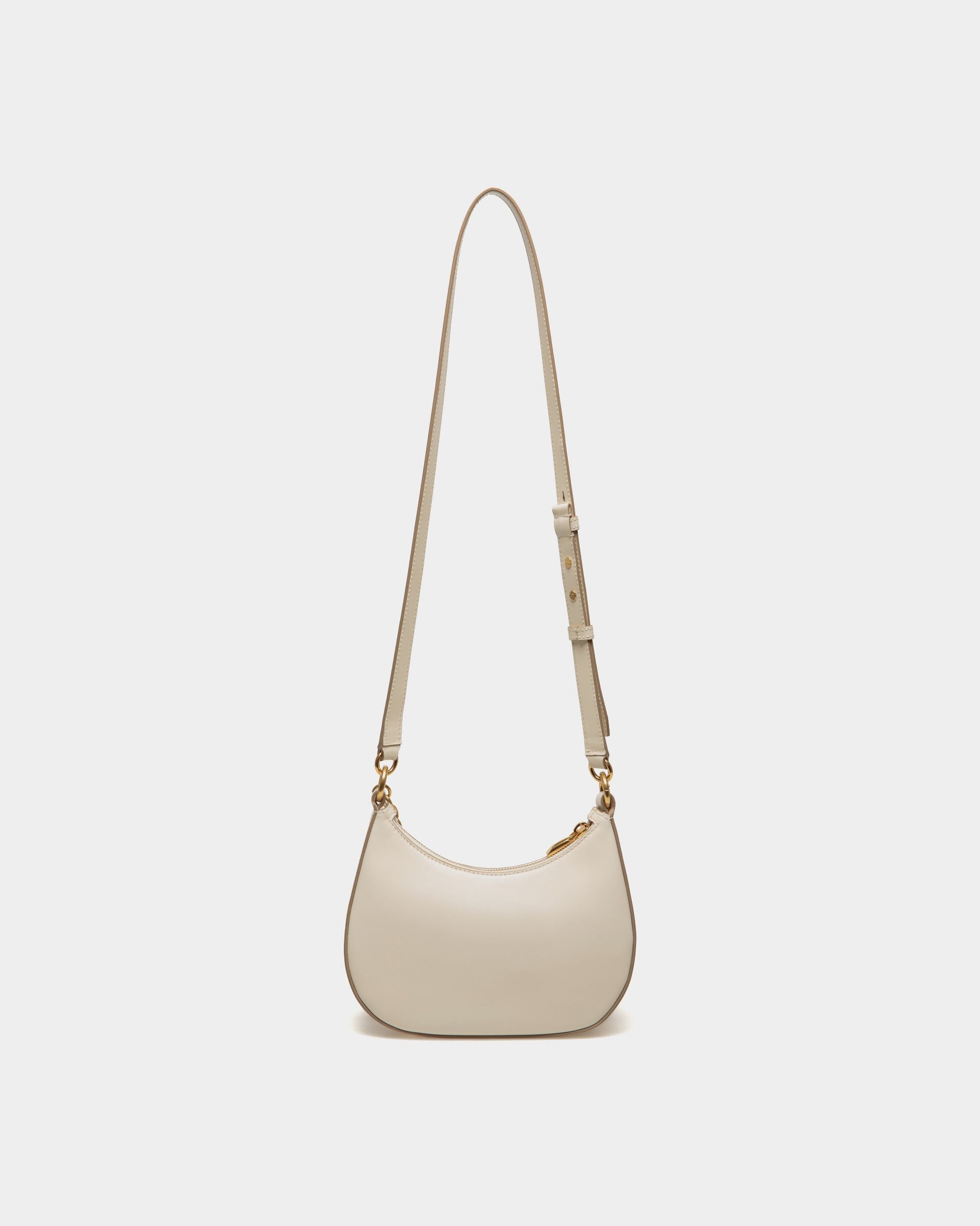 Borsa A Tracolla Mini Emblem In Pelle Spazzolata Bianca - Donna - Bally - 03