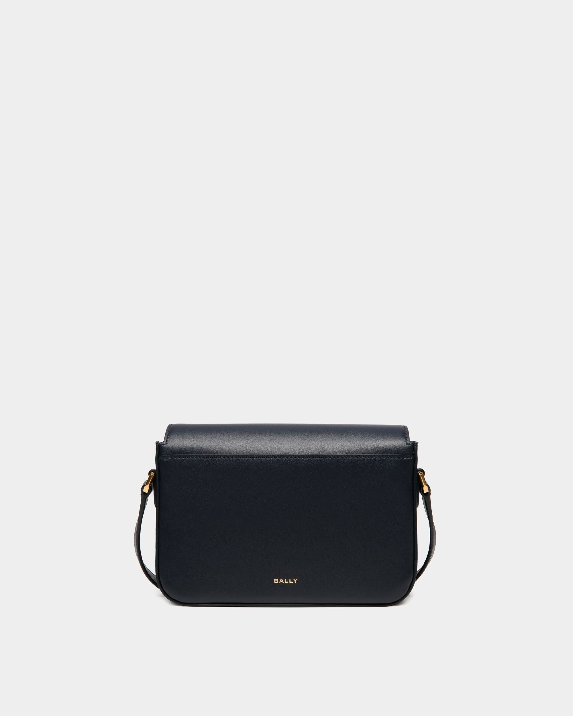 Borsa A Tracolla Piccola Emblem In Pelle Navy Blue - Donna - Bally - 02