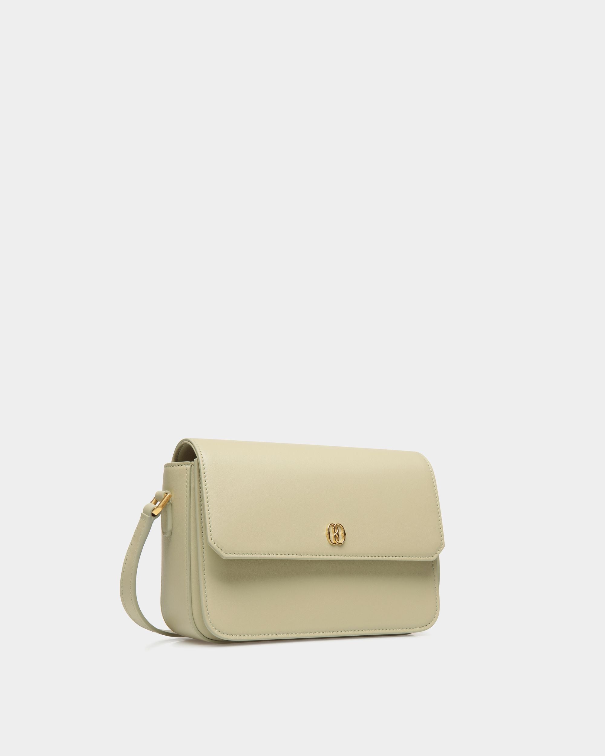 Borsa A Tracolla Piccola Emblem In Pelle Light Green - Donna - Bally - 04