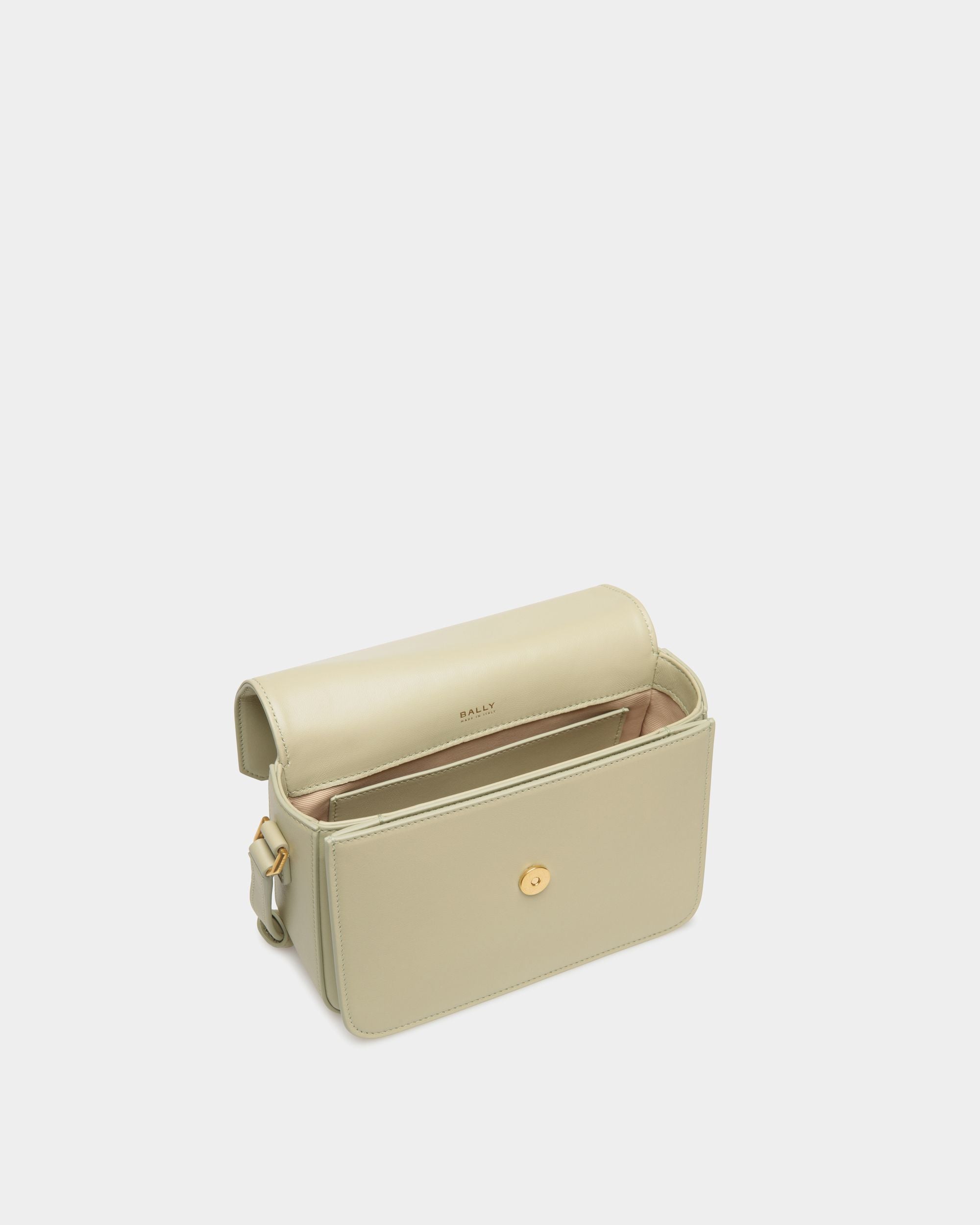 Borsa A Tracolla Piccola Emblem In Pelle Light Green - Donna - Bally - 05