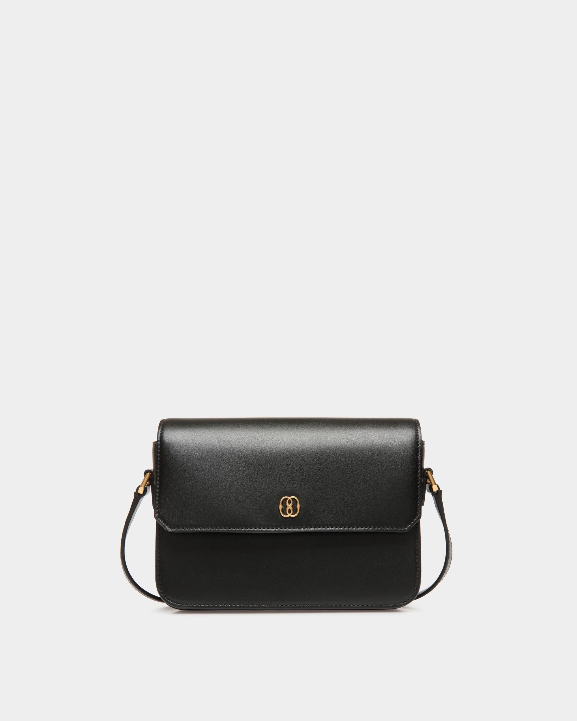 Borsa A Tracolla Piccola Emblem In Pelle Nera - Donna - Bally - 01