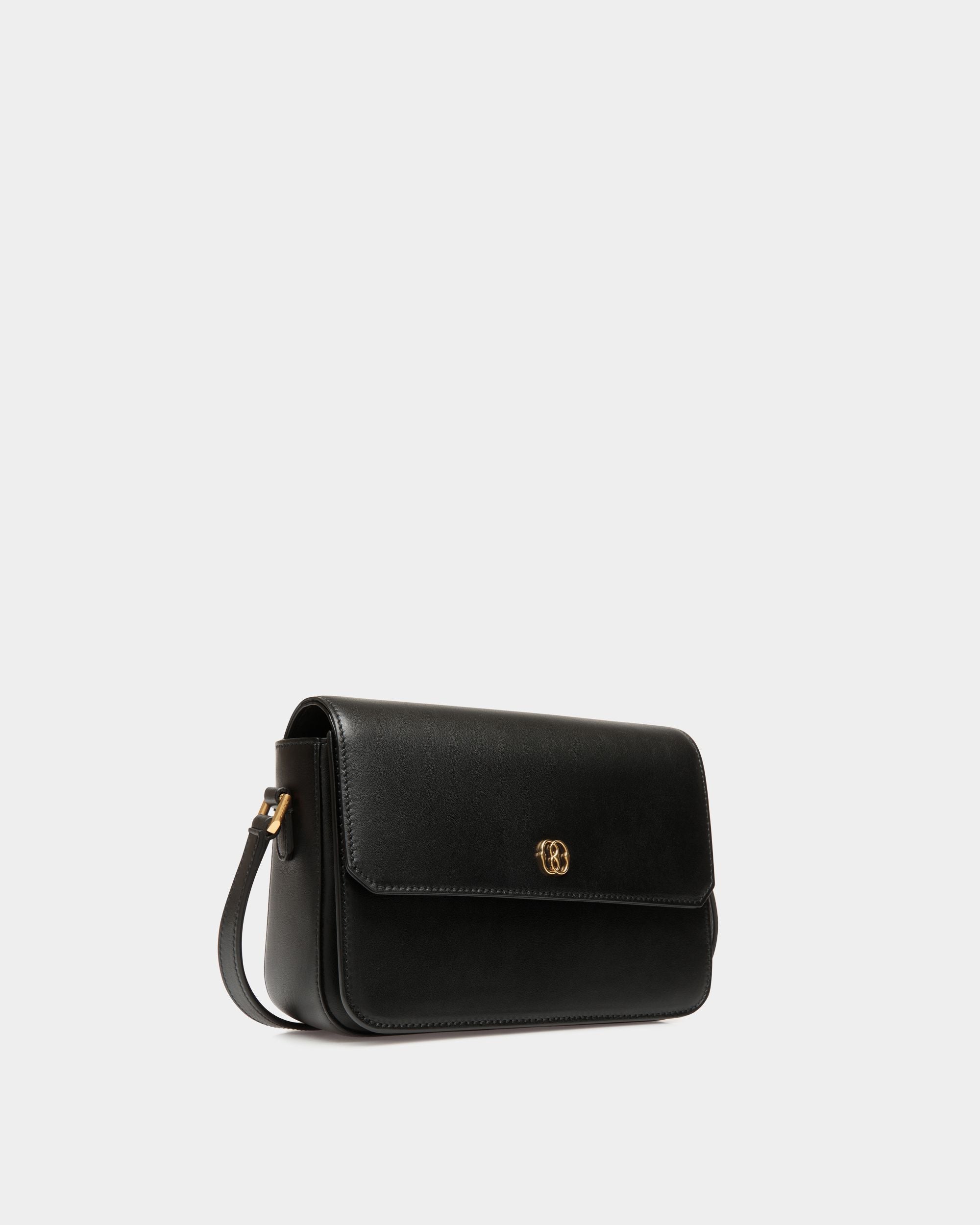 Borsa A Tracolla Piccola Emblem In Pelle Nera - Donna - Bally - 03