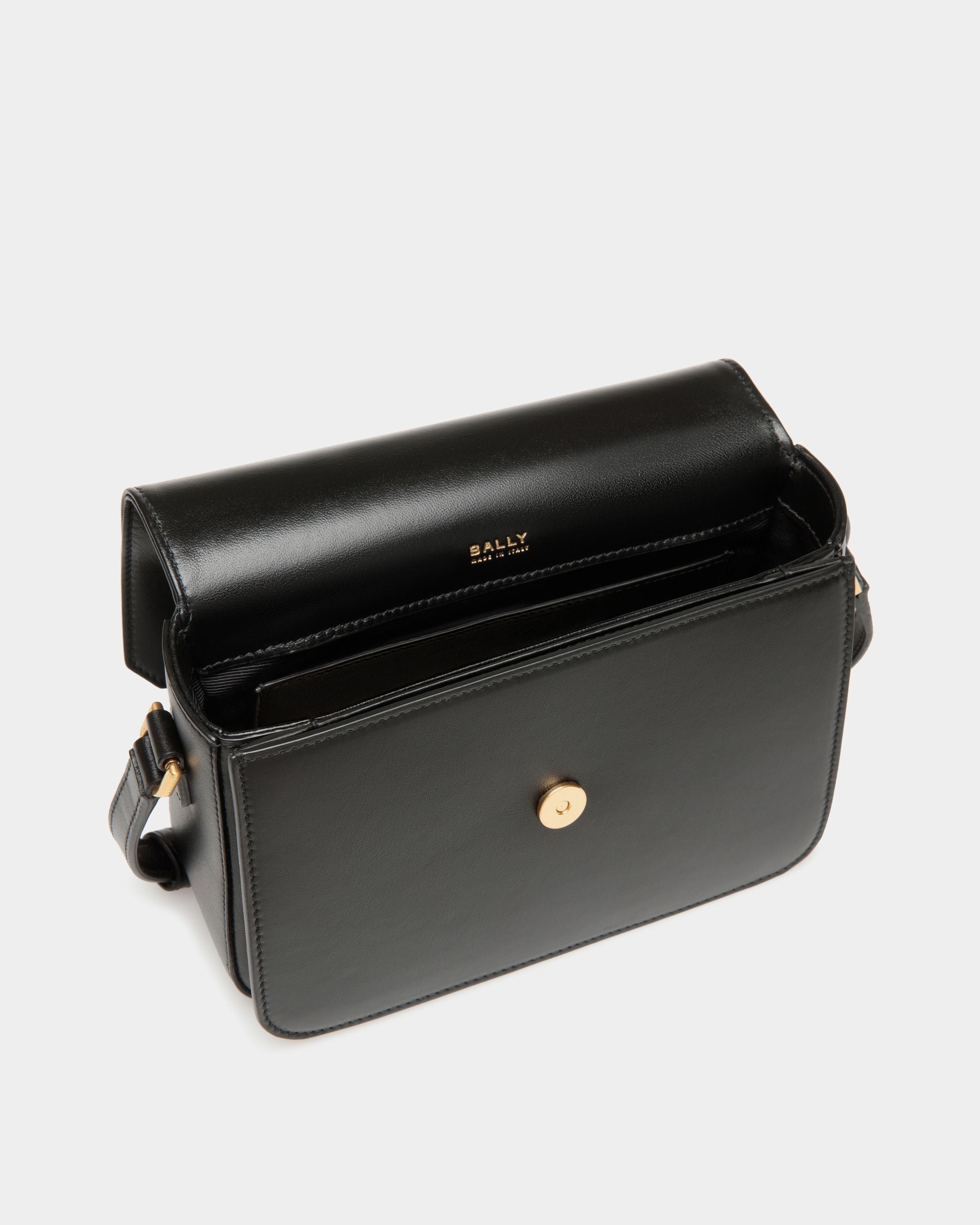 Borsa A Tracolla Piccola Emblem In Pelle Nera - Donna - Bally - 04
