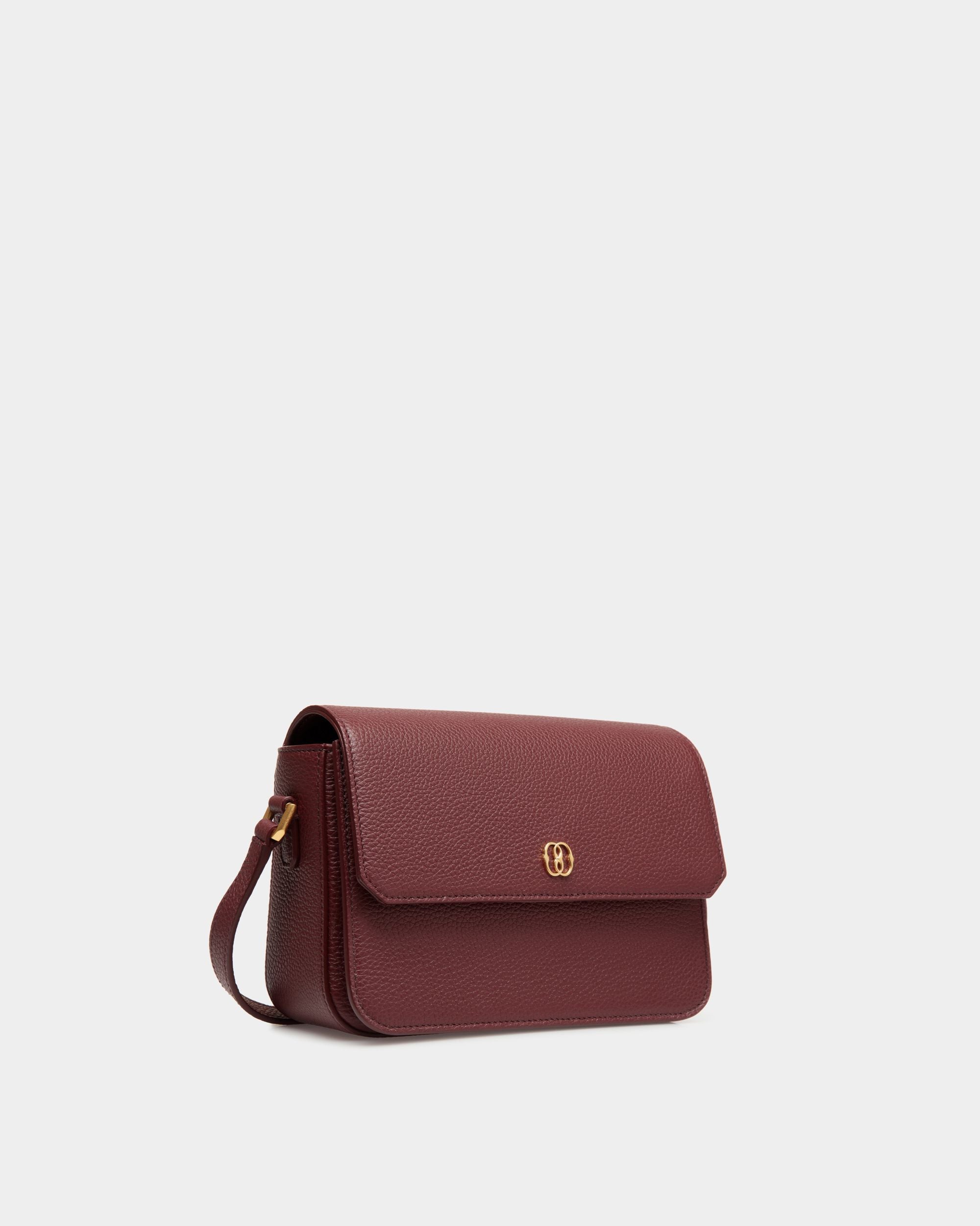 Borsa A Tracolla Piccola Emblem In Pelle Granata Andorra - Donna - Bally - 03