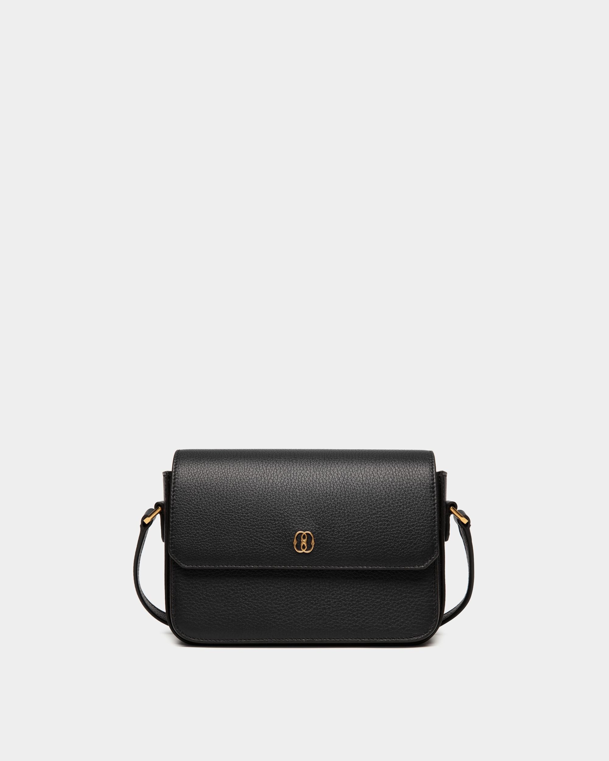 Borsa A Tracolla Piccola Emblem In Pelle Granata Nera - Donna - Bally - 01