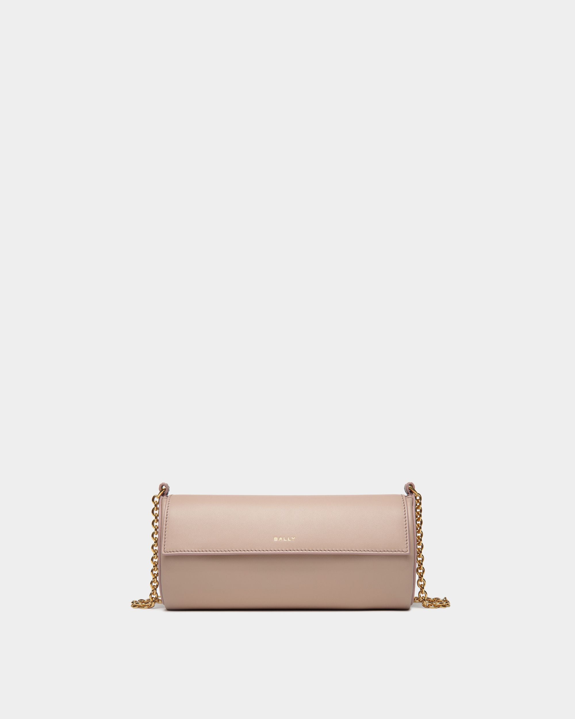 Borsa Mini Emblem In Pelle Light Beige - Donna - Bally - 01