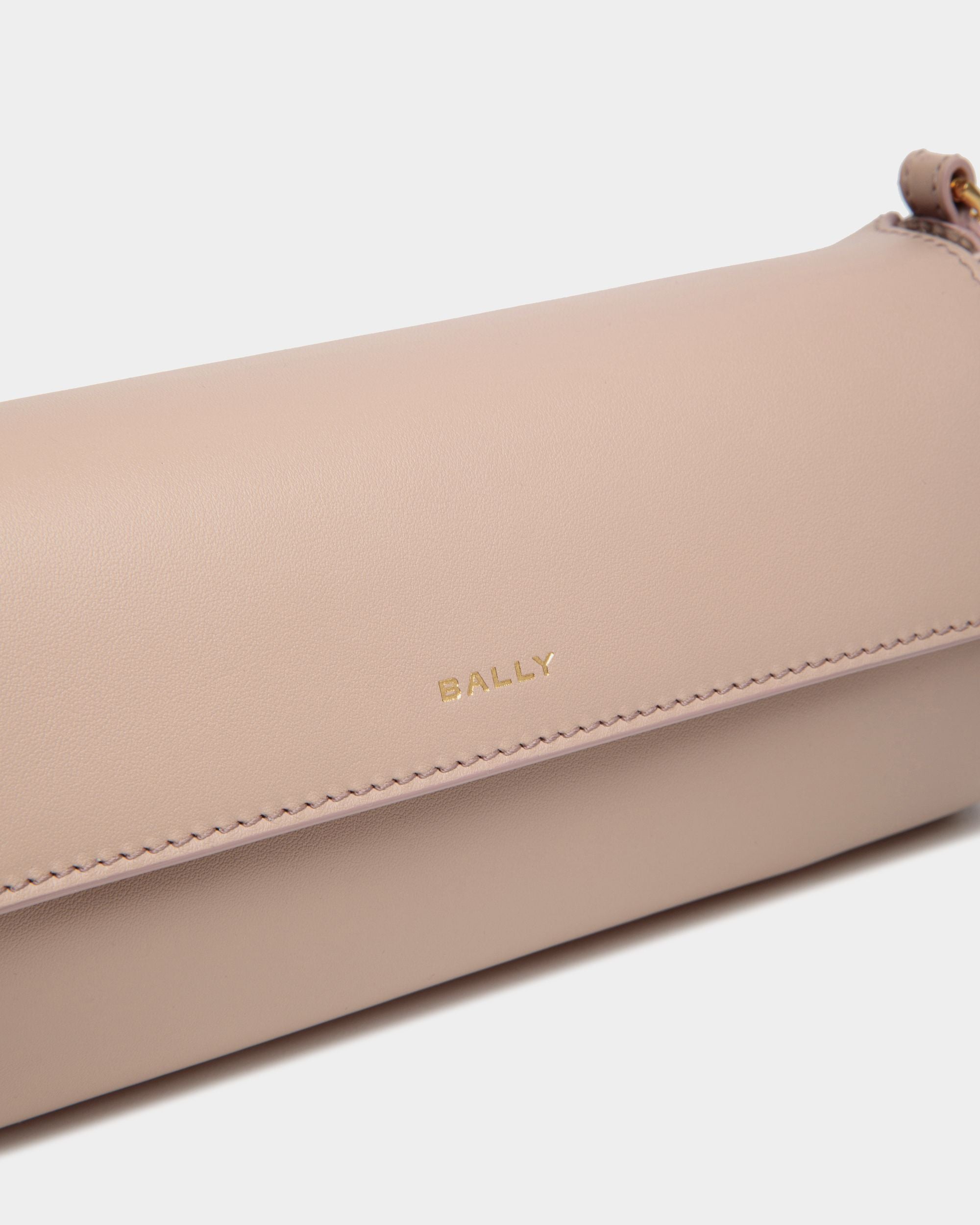 Borsa Mini Emblem In Pelle Light Beige - Donna - Bally - 05