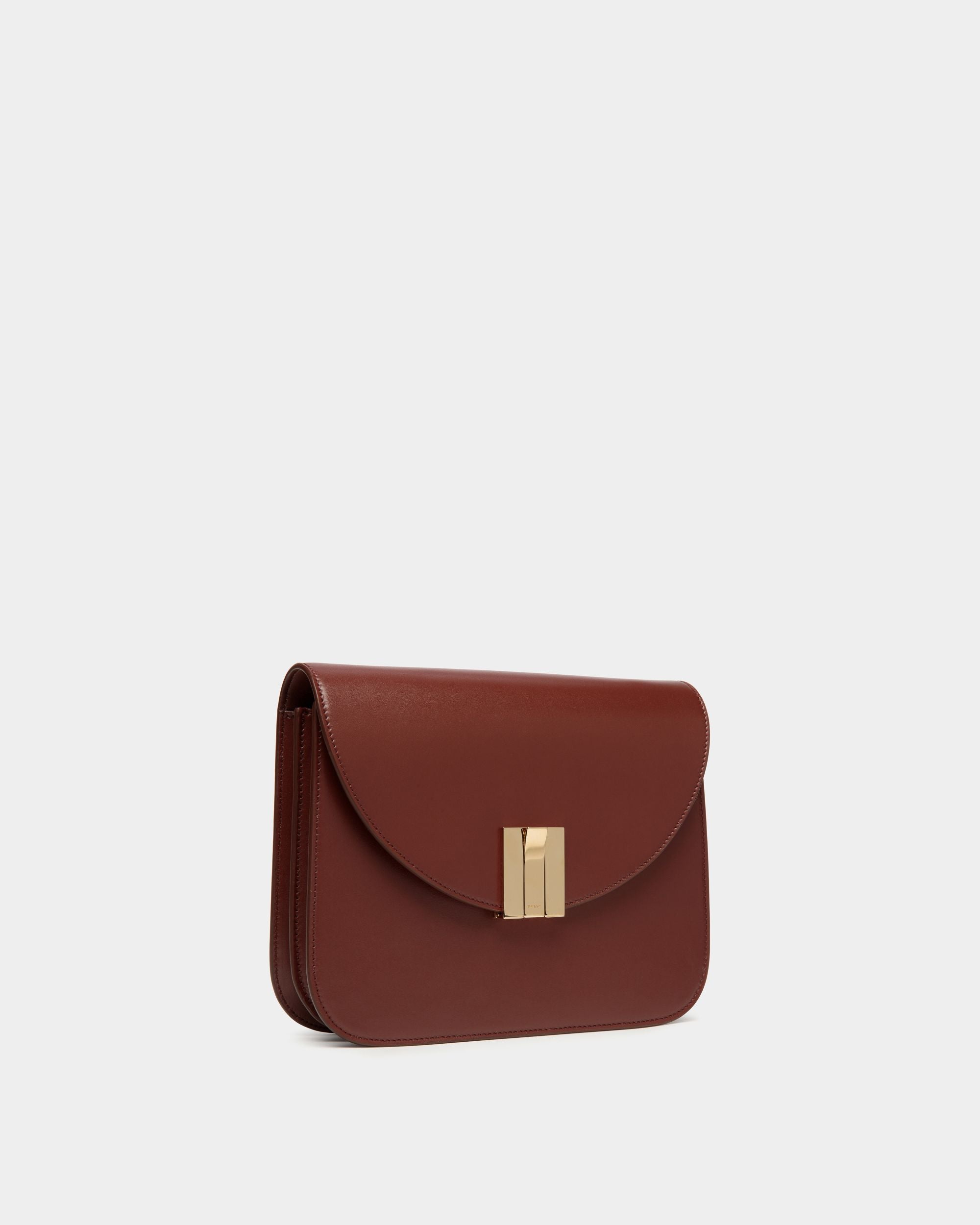 Borsa A Tracolla Ollam In Pelle Marrone - Donna - Bally - 03