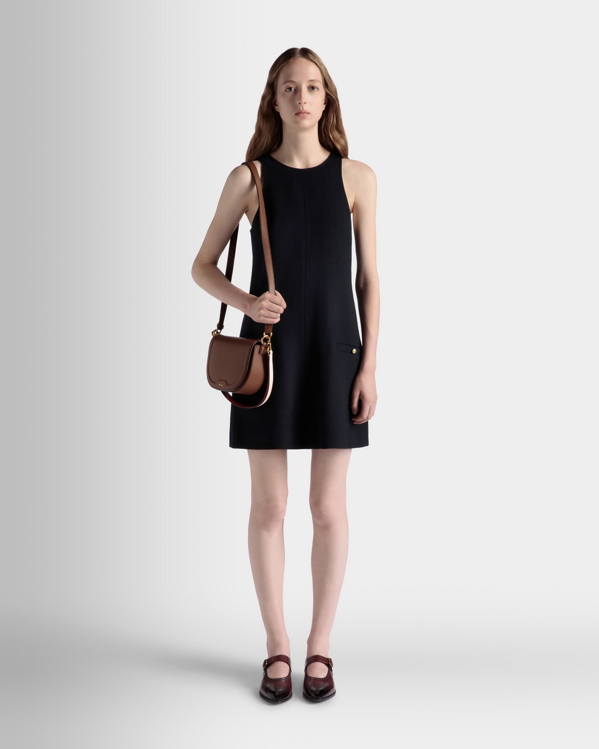 Borsa A Tracolla Code In Pelle Marrone - Donna - Bally - 02