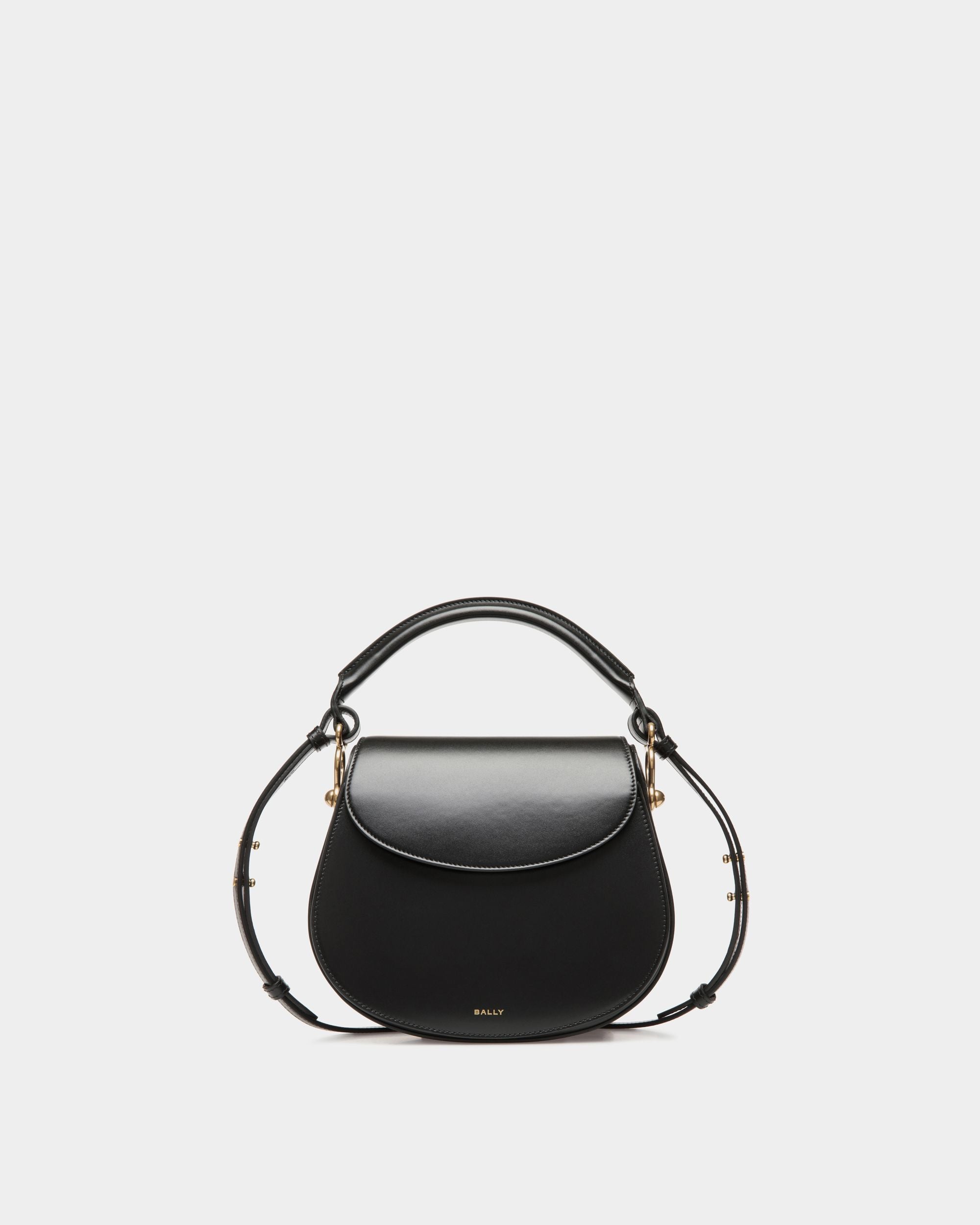 Borsa A Tracolla Lune In Pelle Nera - Donna - Bally - 01