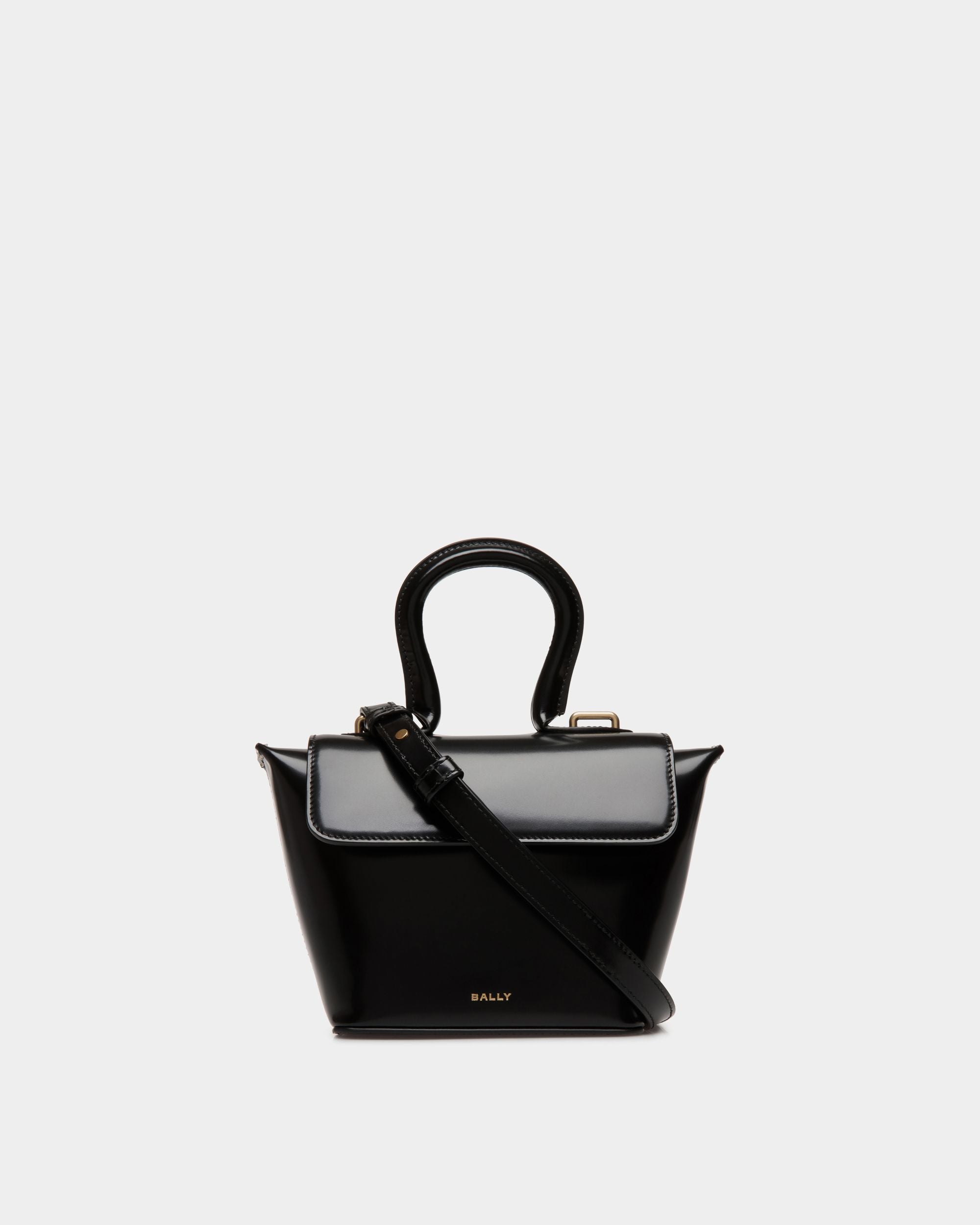 Belle Minibag In Black Brushed Leather - Donna - Bally - 01