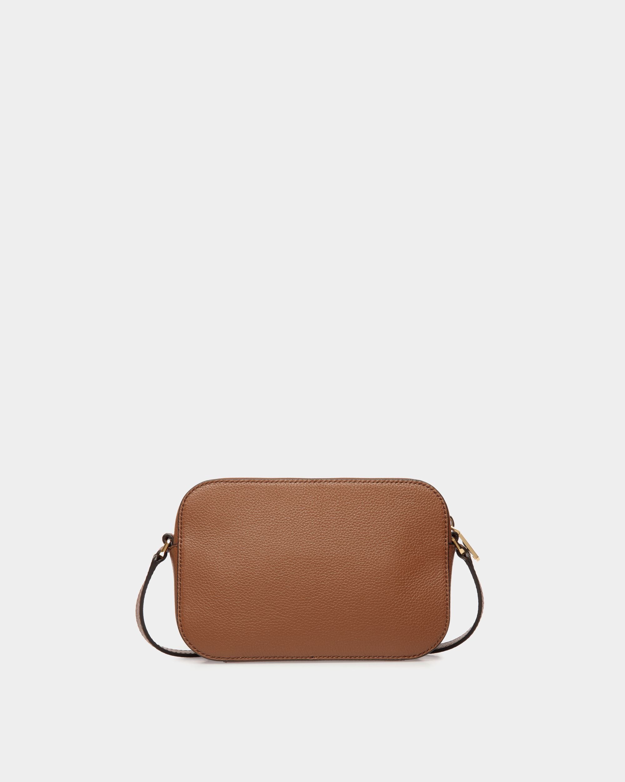 Borsa A Tracolla Piccola Lock Me In Pelle Granata Marrone - Donna - Bally - 03