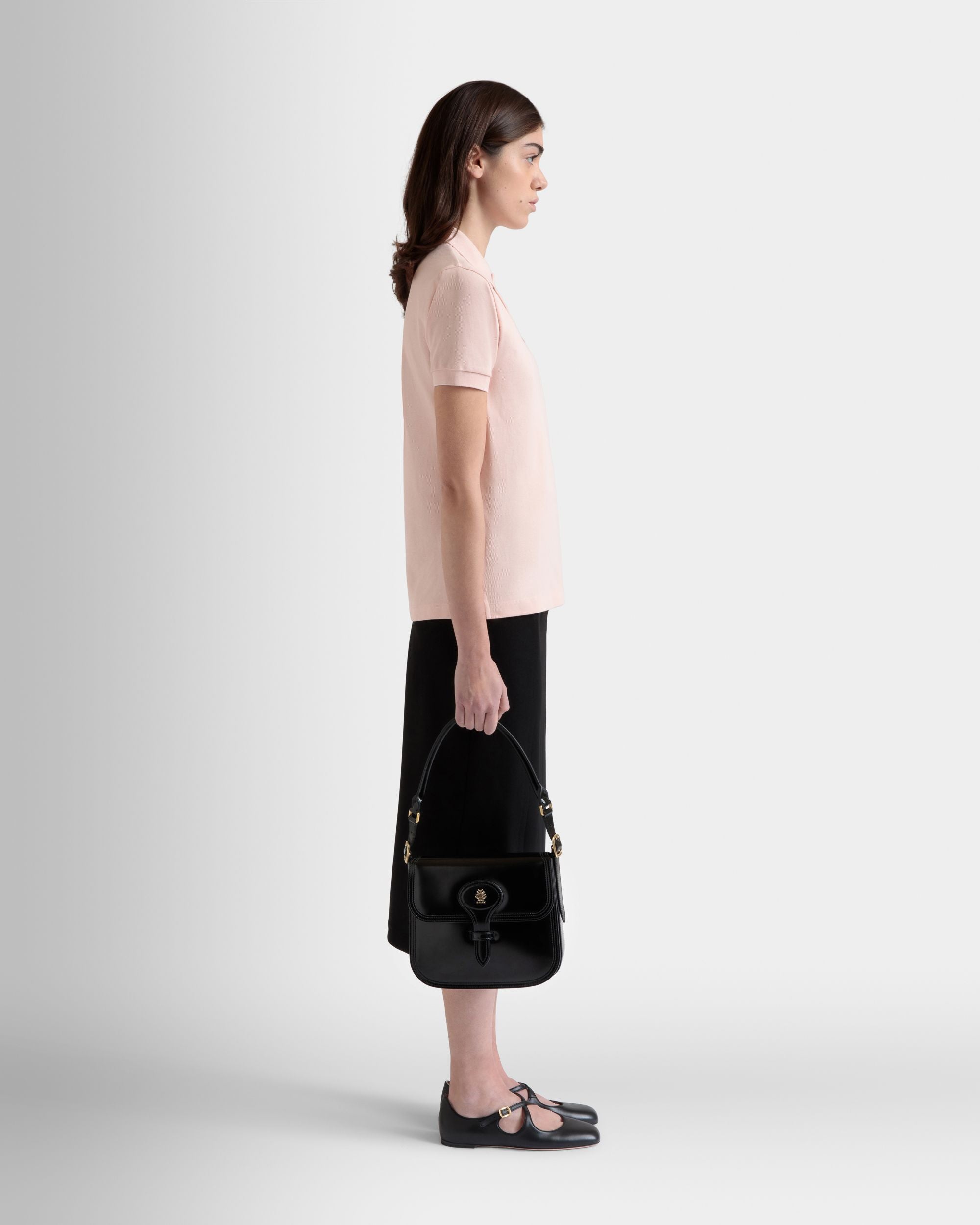 Borsa A Tracolla Beckett In Pelle Spazzolata Nera - Donna - Bally - 02