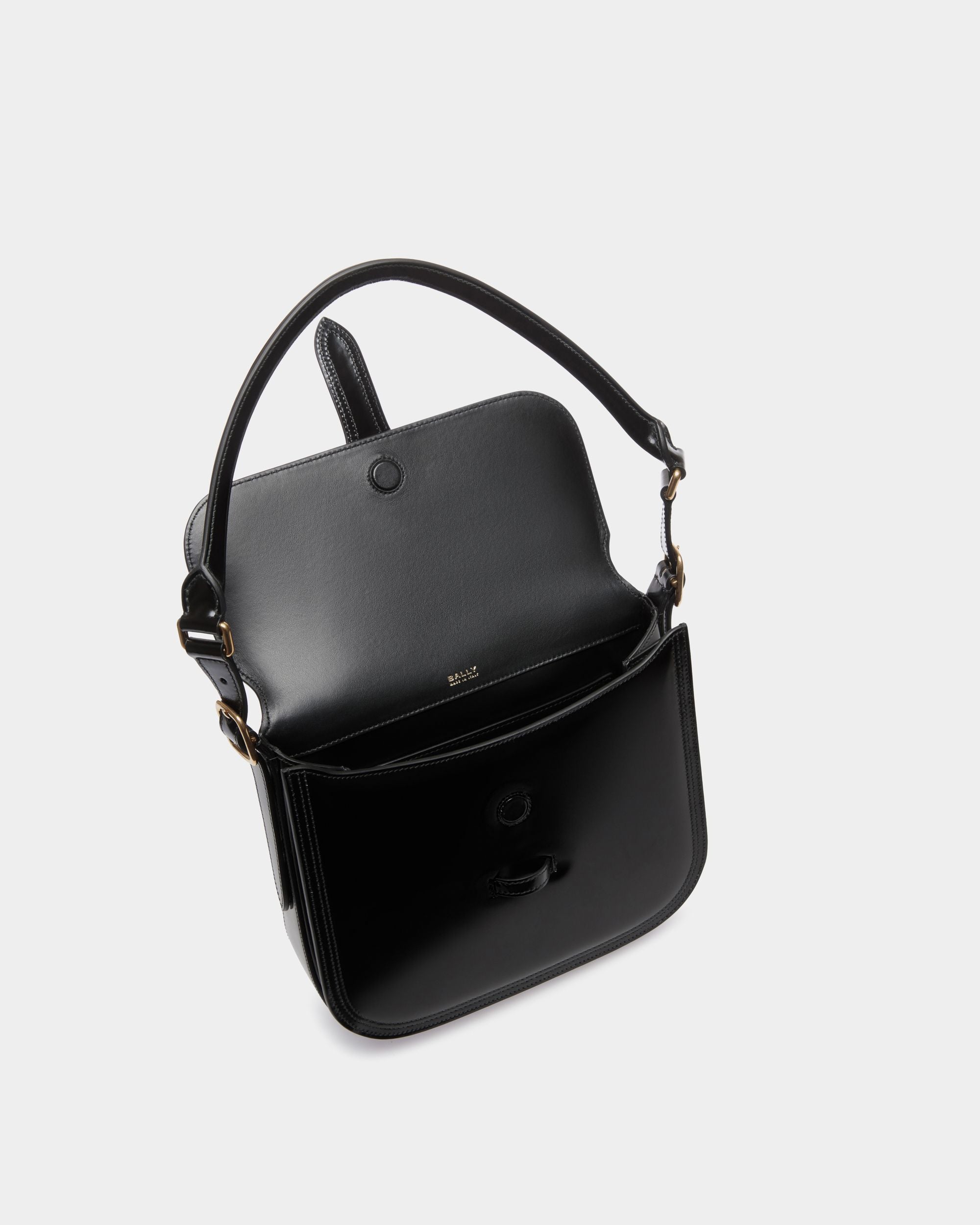 Borsa A Tracolla Beckett In Pelle Spazzolata Nera - Donna - Bally - 05