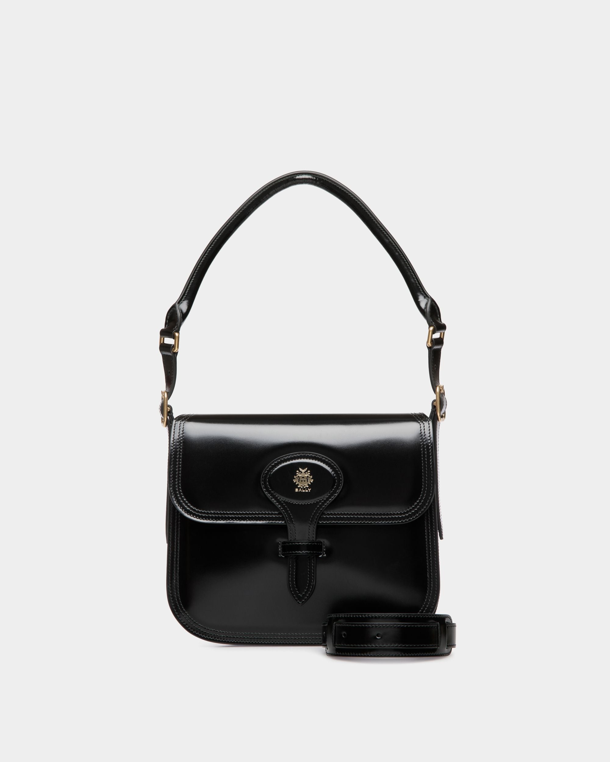 Borsa A Tracolla Beckett In Pelle Spazzolata Nera - Donna - Bally - 07