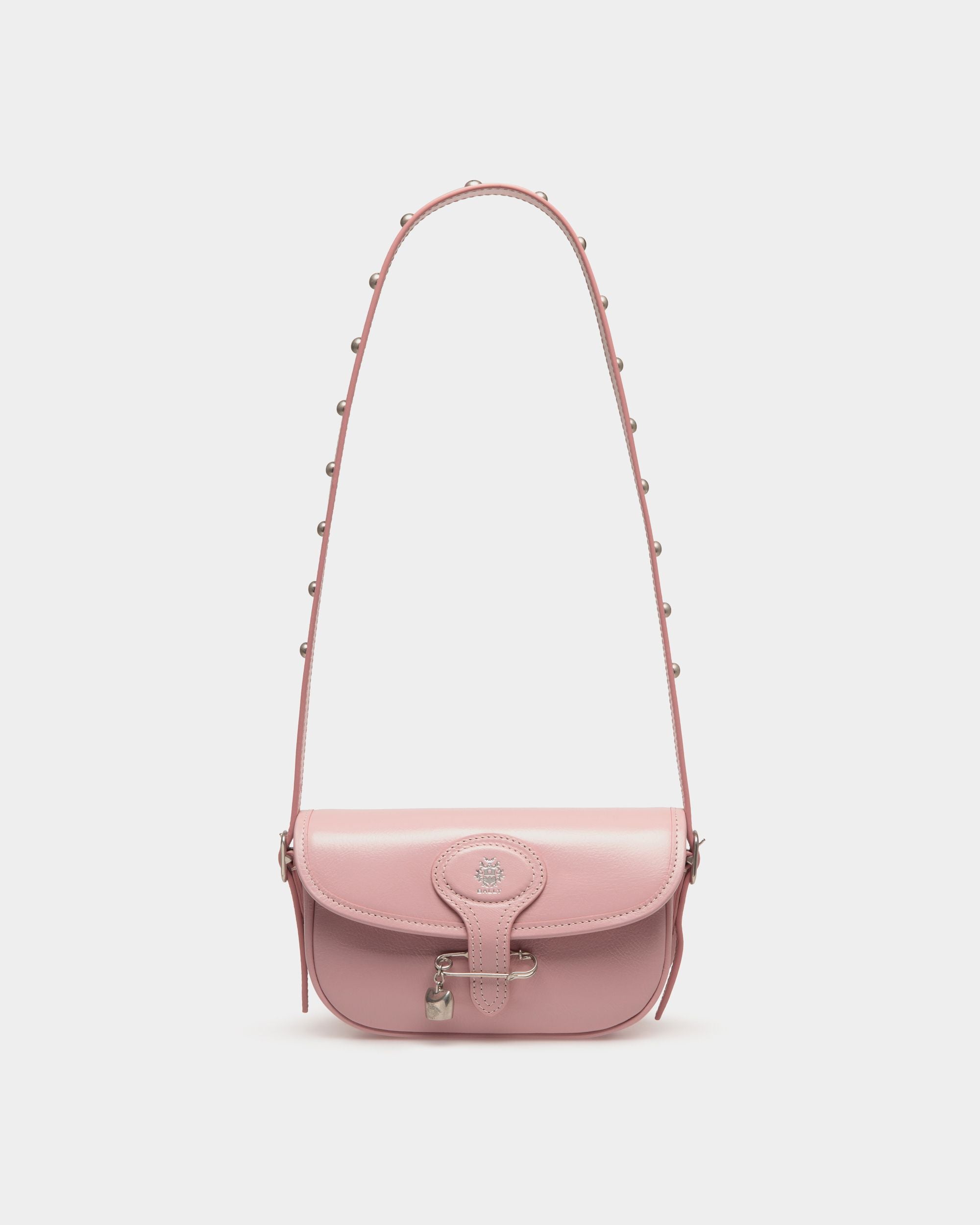 Borsa Mini Beckett In Pelle Rosa Con Spilla Bally Pin - Donna - Bally - 01