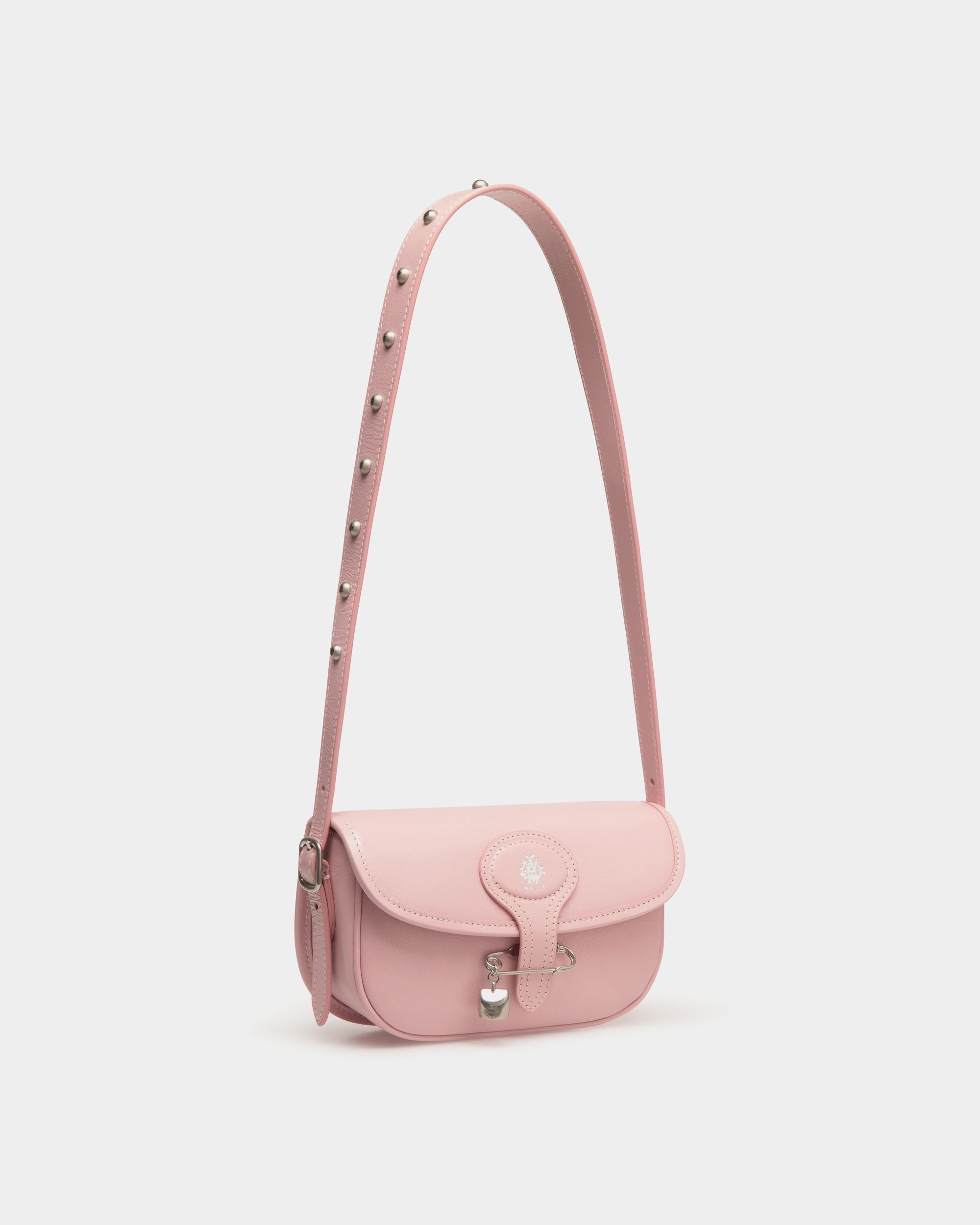 Borsa Mini Beckett In Pelle Rosa Con Spilla Bally Pin - Donna - Bally - 04