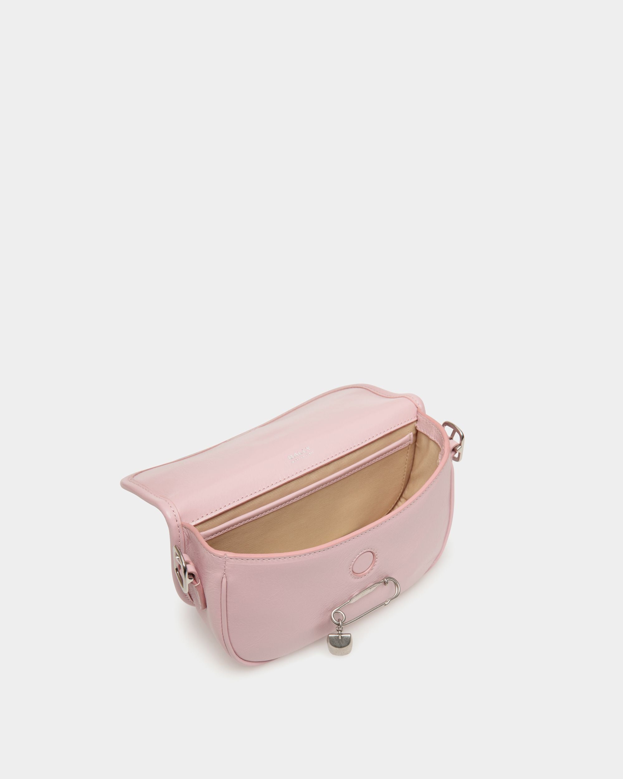 Borsa Mini Beckett In Pelle Rosa Con Spilla Bally Pin - Donna - Bally - 05