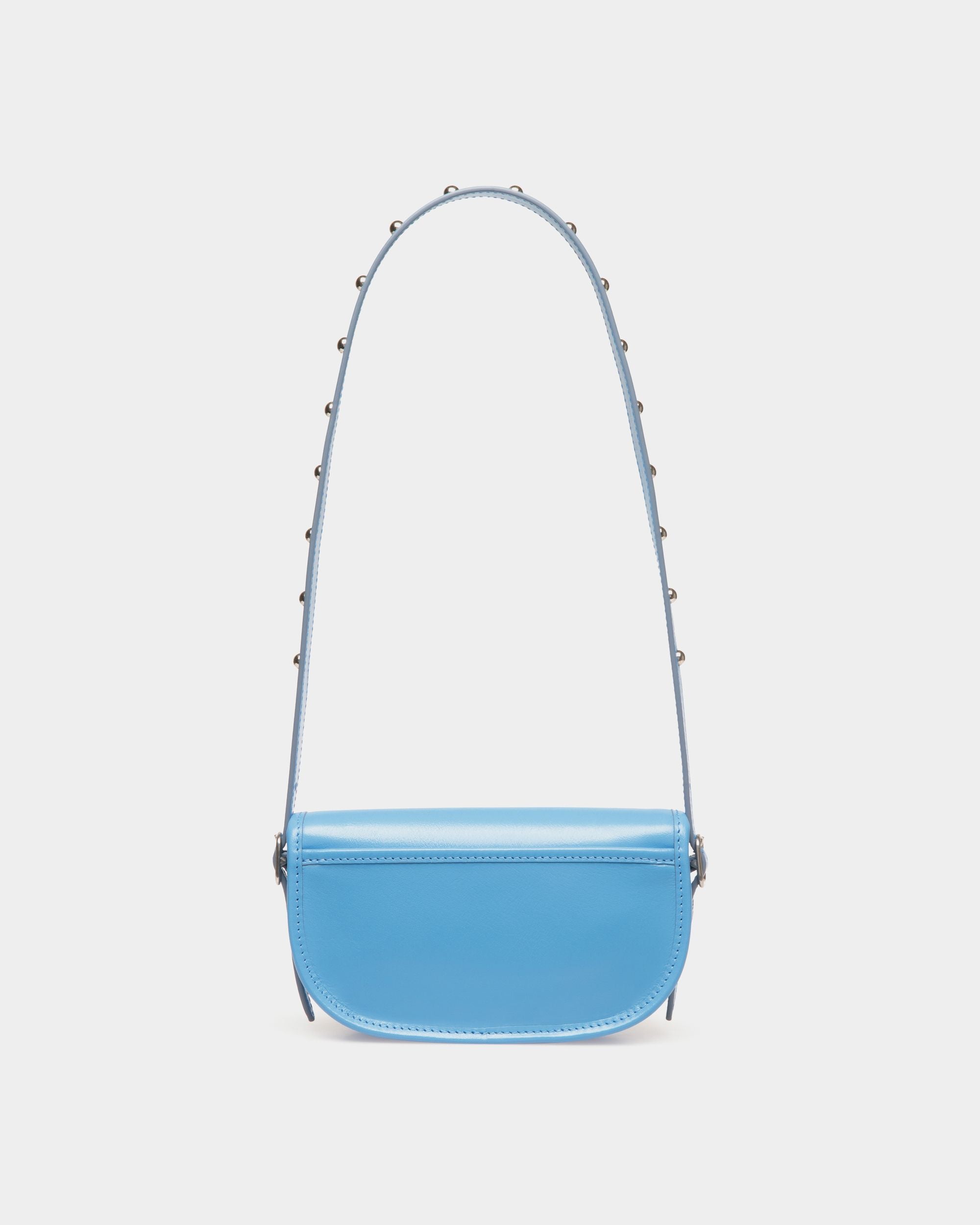 Borsa Mini Beckett In Pelle Blu Con Spilla Bally Pin - Donna - Bally - 03
