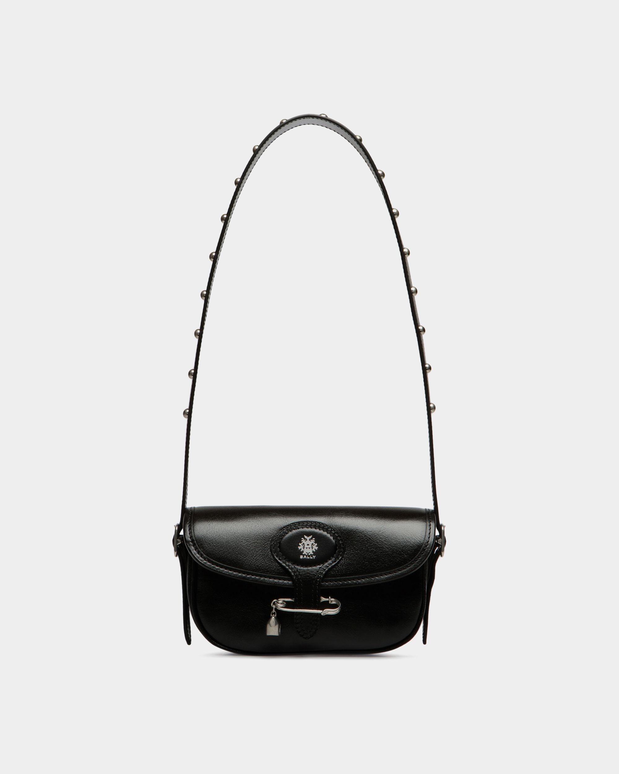 Borsa Mini Beckett In Pelle Nera Con Spilla Bally Pin - Donna - Bally - 01