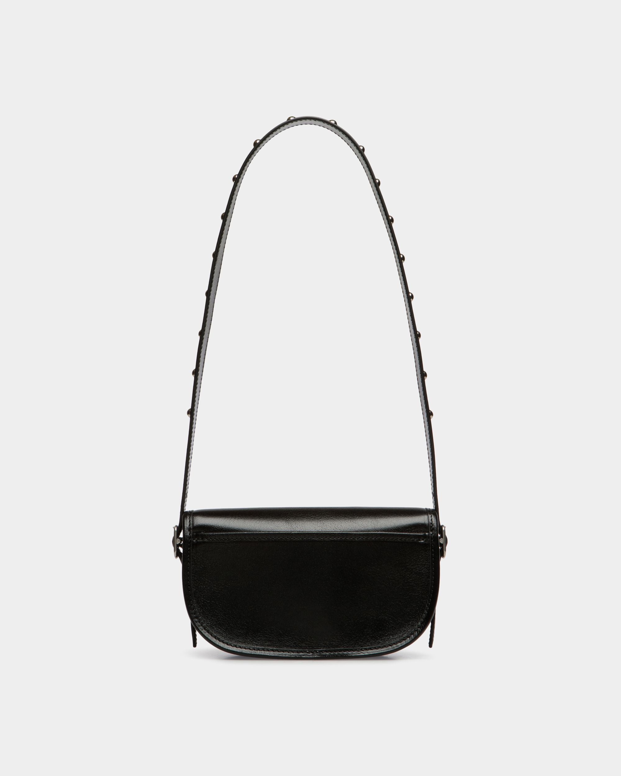 Borsa Mini Beckett In Pelle Nera Con Spilla Bally Pin - Donna - Bally - 03