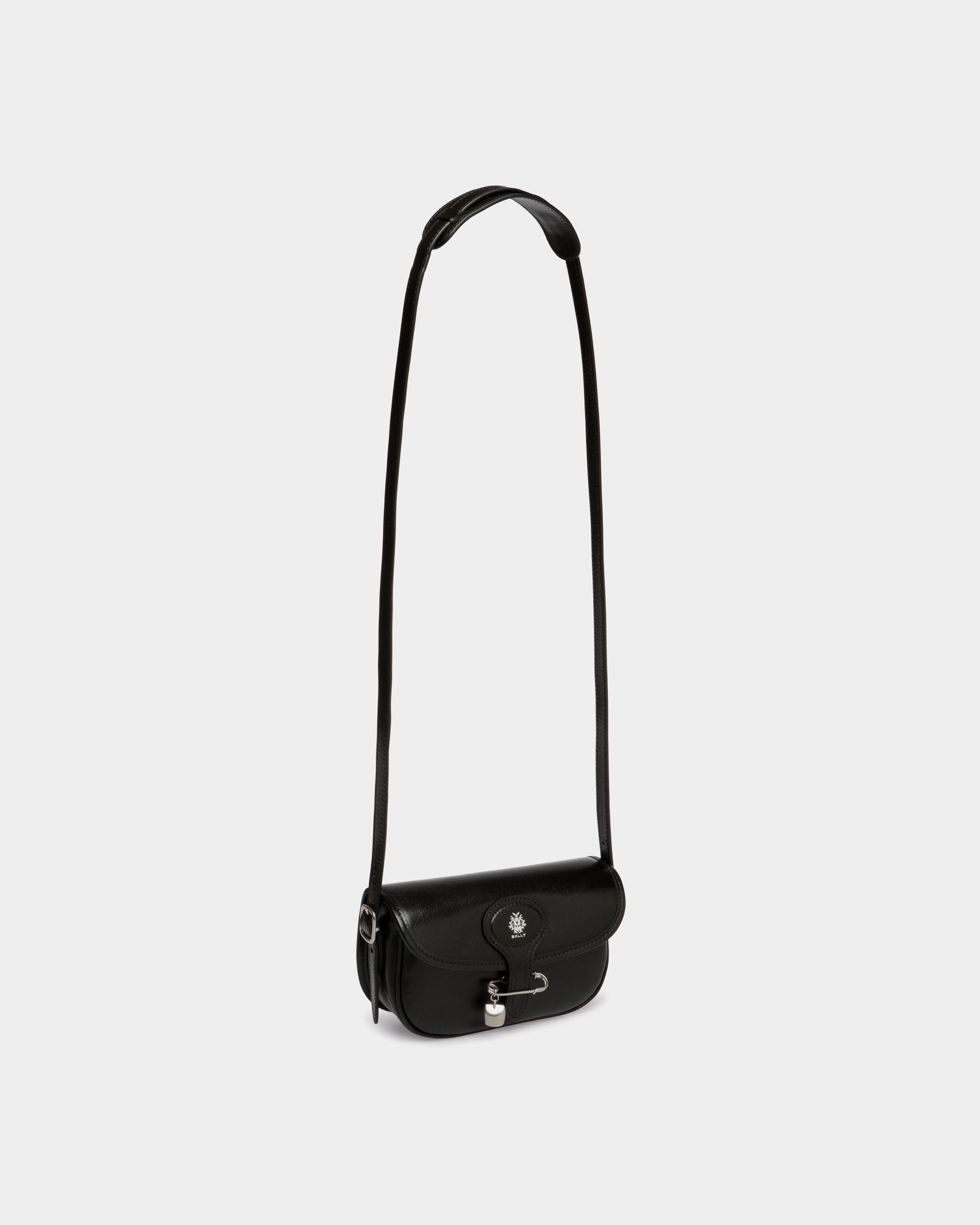 Borsa Mini Beckett In Pelle Nera Con Spilla Bally Pin - Donna - Bally - 07